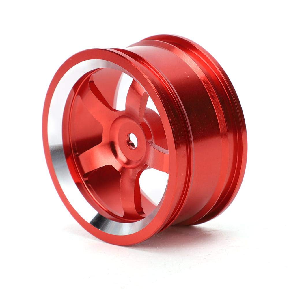 4Pcs Aluminum Alloy Wheel Hub for 1/10 RC Car - Compatible with 94123 Touring Drift Model | Durable Red RC Car Accessories for Racing & Drifting Performance