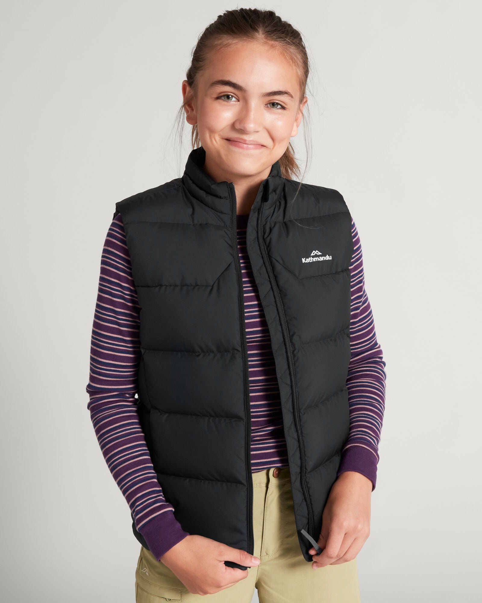 Girls' Epiq Down Vest - Lightweight Winter Puffer Jacket for Kids, Waterproof & Warm, Black - Perfect for Outdoor Activities, School & Cold Weather Adventures