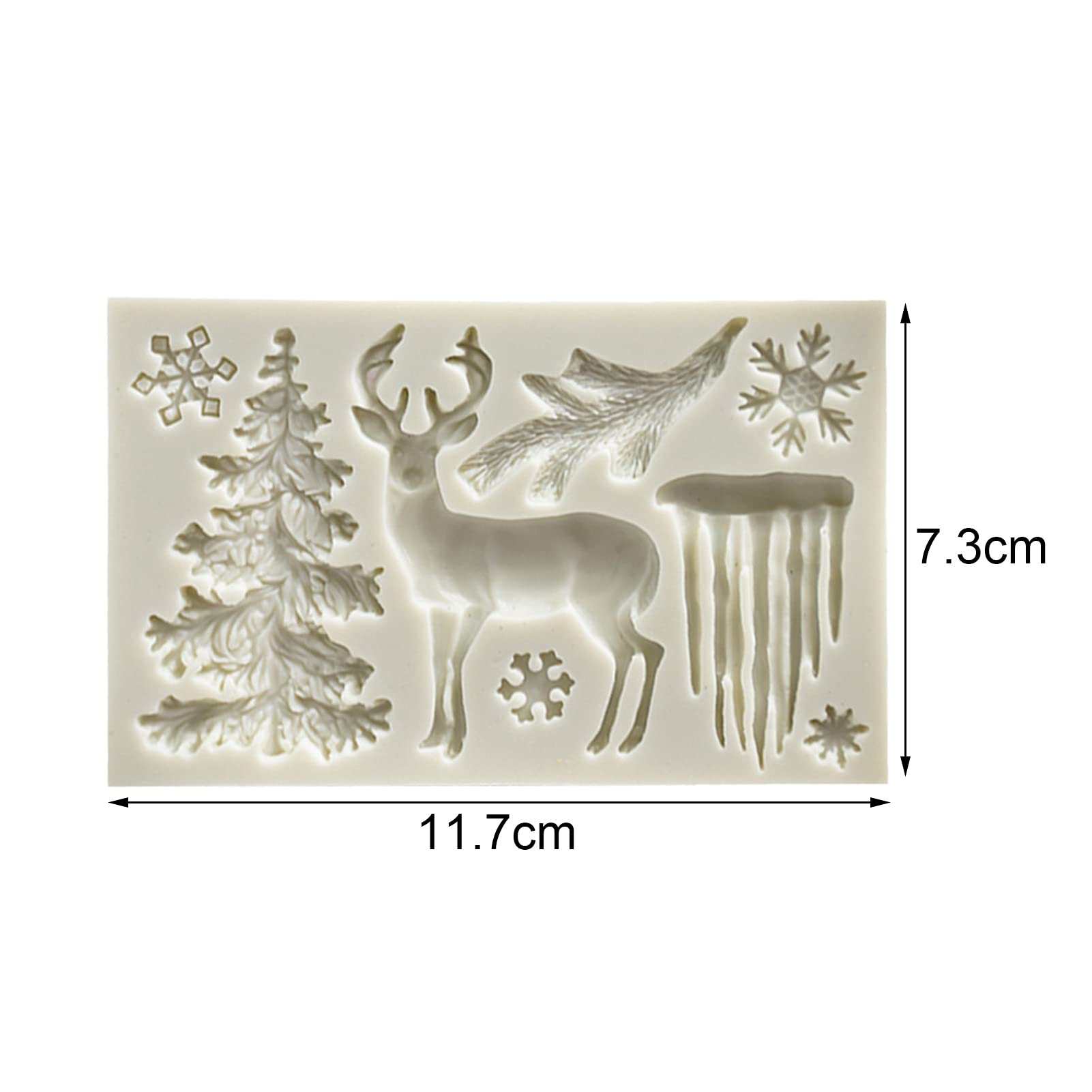 Premium Non-Stick Silicone Christmas Elk Cake Fondant Mold - Safe Baking Decorating Tool for Holiday Cakes, Cupcakes & Cookies | Perfect for Christmas Parties, DIY Desserts & Home Baking Gifts
