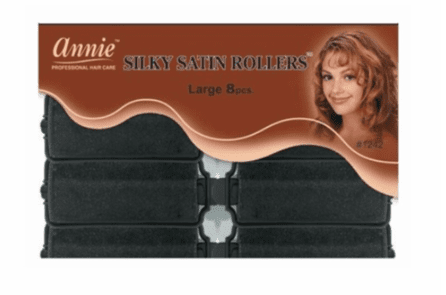 ANNIE SILKY SATIN ROLLERS for Hair Styling - Soft Heatless Curlers for Overnight Curls, Perfect for Home Salon & Special Occasions