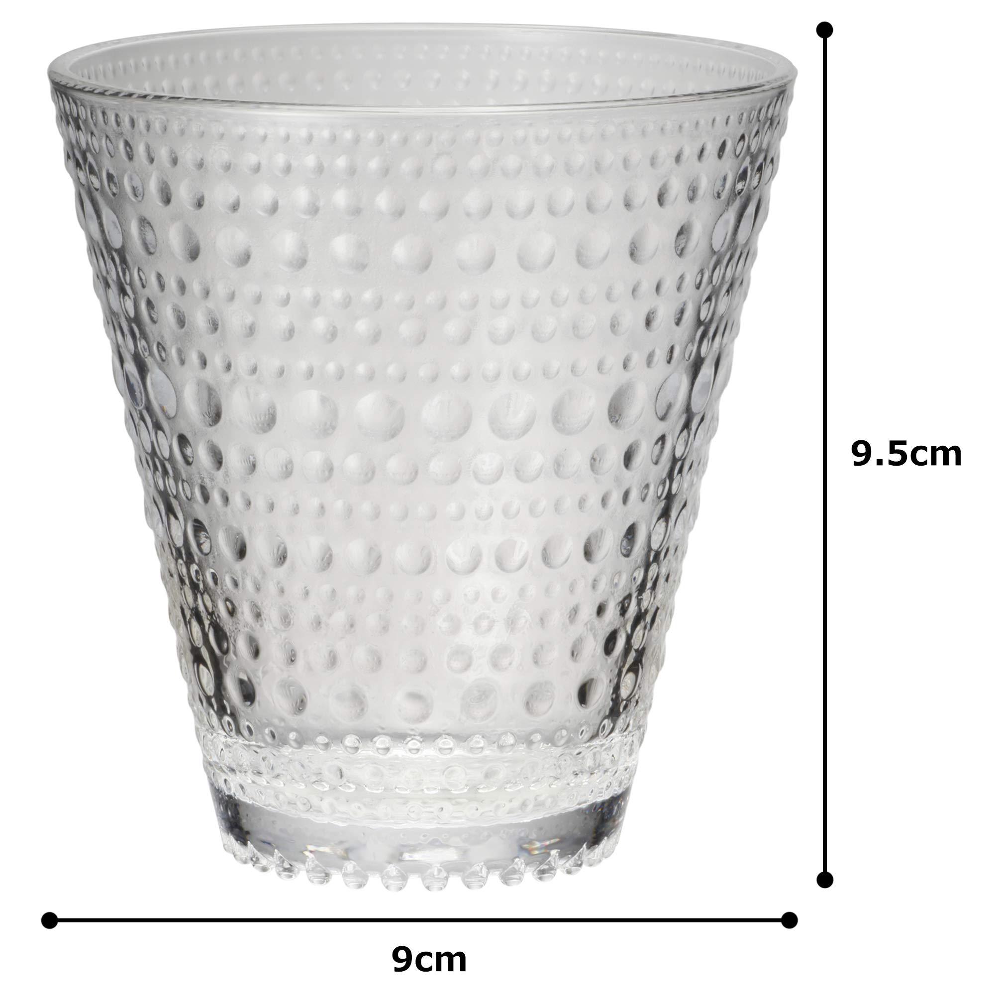 Iittala Kastehelmi Clear Glass Tumblers Set of 2 - Modern Scandinavian Drinking Glasses for Water, Juice & Cocktails - Perfect for Home, Restaurant & Party Use