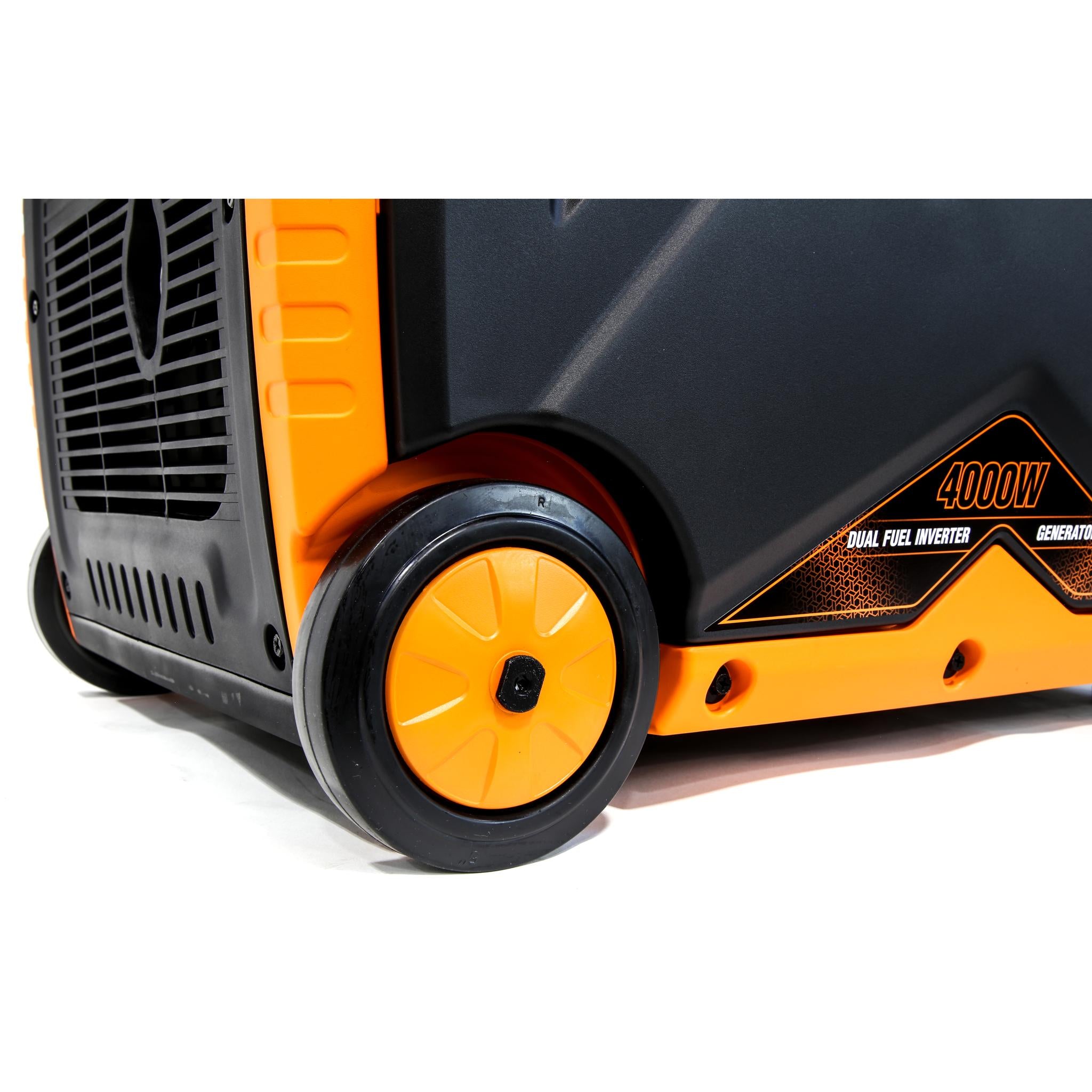 WEN DF400iX 4000W Super Quiet Dual Fuel Portable Inverter Generator - RV Ready with Electric Start, Fuel Shut Off & CO Sensor - Perfect for Camping, Home Backup & Outdoor Power Needs