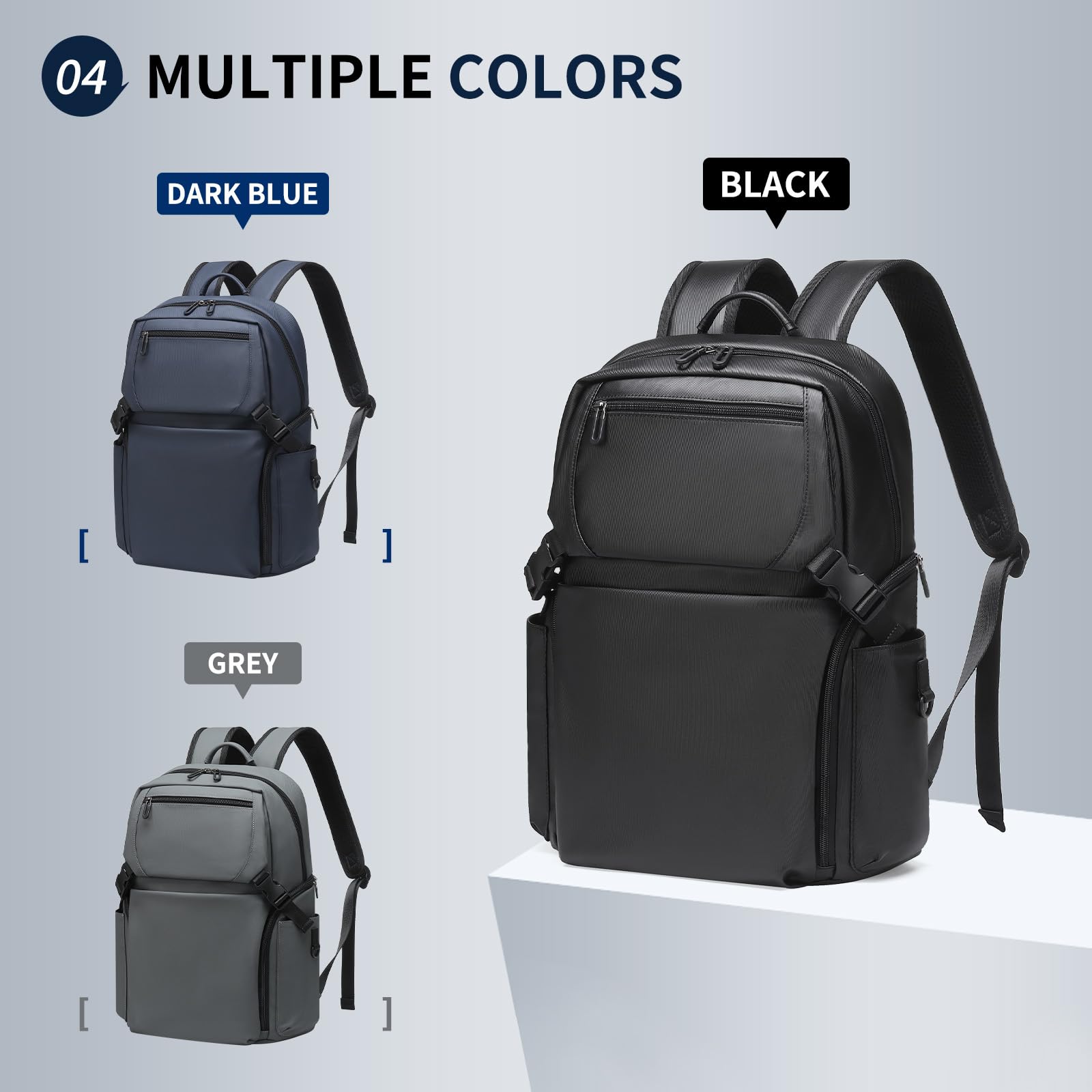Airline Approved 30L Laptop Backpack for Men & Women - Fits 16 Inch Laptops, Oxford Carry-On Luggage - Perfect for Travel, Business, Work & Daily Commute (Black)