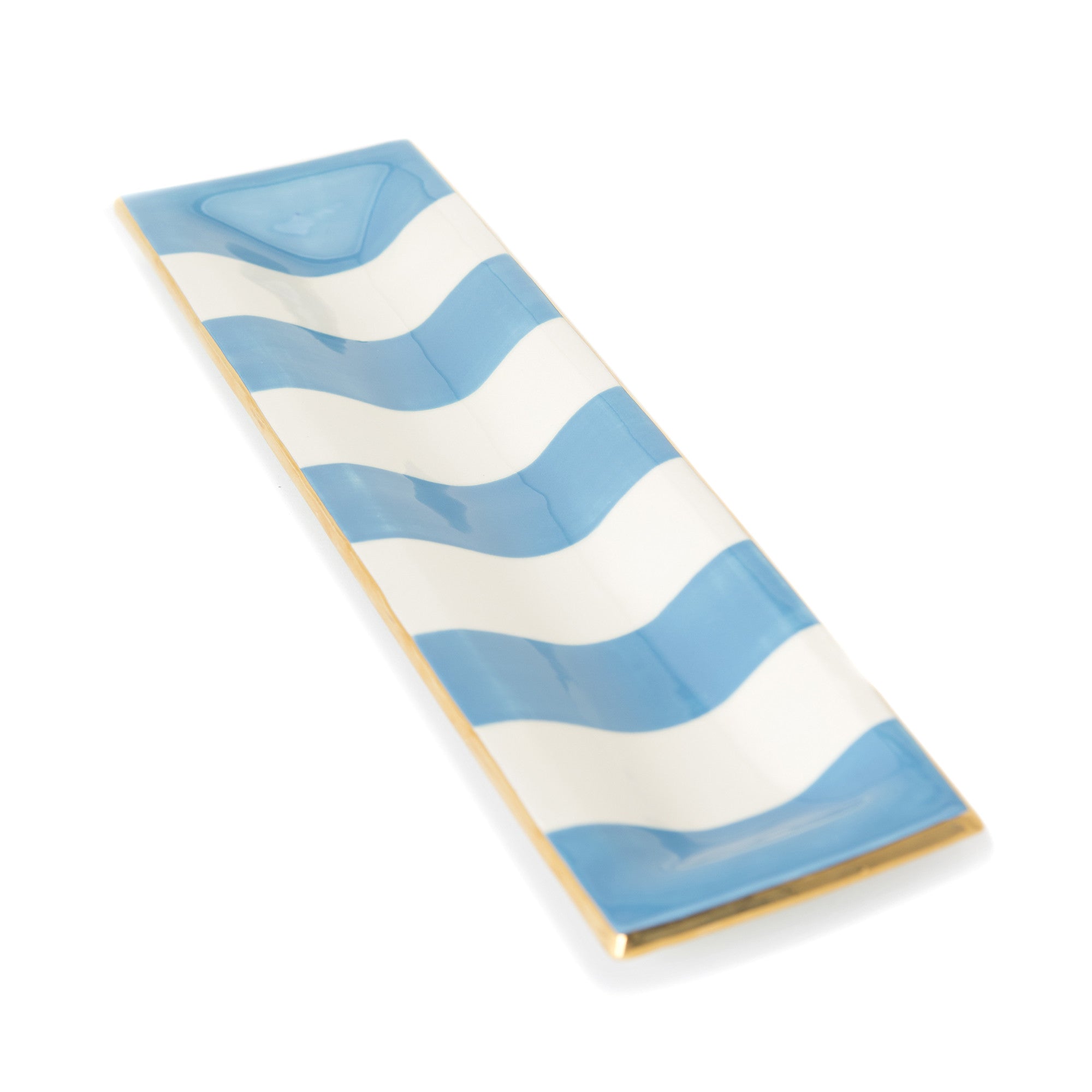 Stylish Canopy Stripe Ritz Tray - Elegant Serving Tray for Dining, Kitchen, and Home Decor | Perfect for Entertaining, Breakfast in Bed, and Party Serving