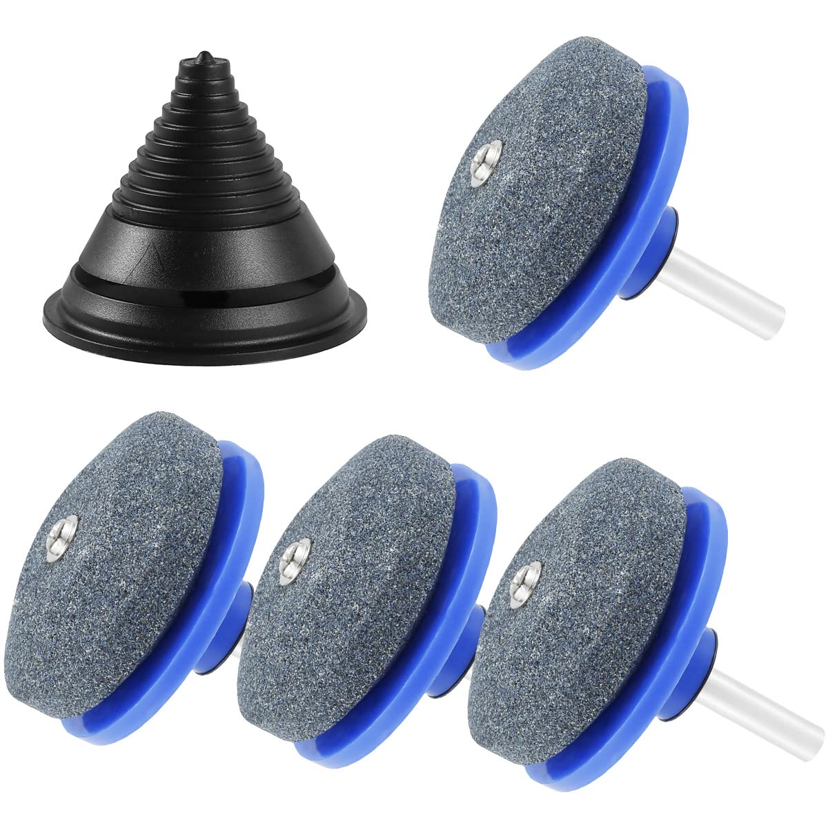 Reusable Lawn Mower Blade Sharpener - Durable Grinder Wheel Stone with Blade Balancer | Drill Attachment for Most Power Tools | Perfect for DIY Lawn Care & Garden Maintenance