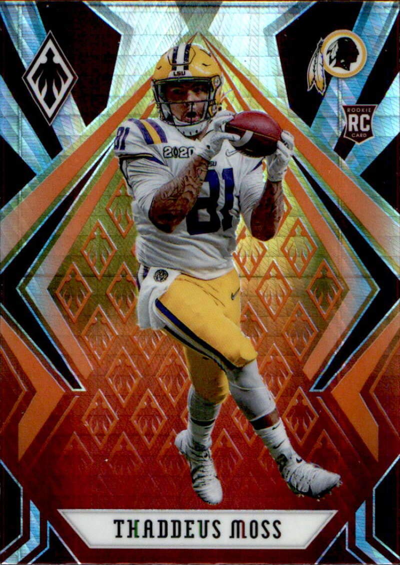 2020 Panini Phoenix Fire Burst #200 Thaddeus Moss Washington Football Team Rookie Card - Collectible NFL Memorabilia for Sports Fans & Card Collectors - Perfect for Display, Trading, and Investment