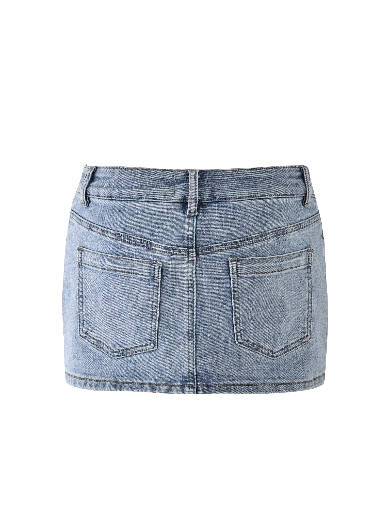 TATYANA Mini Skort - Light Wash Blue Denim Skirt Shorts for Women | Casual Wear, Summer Outfits, Beach & Party Style