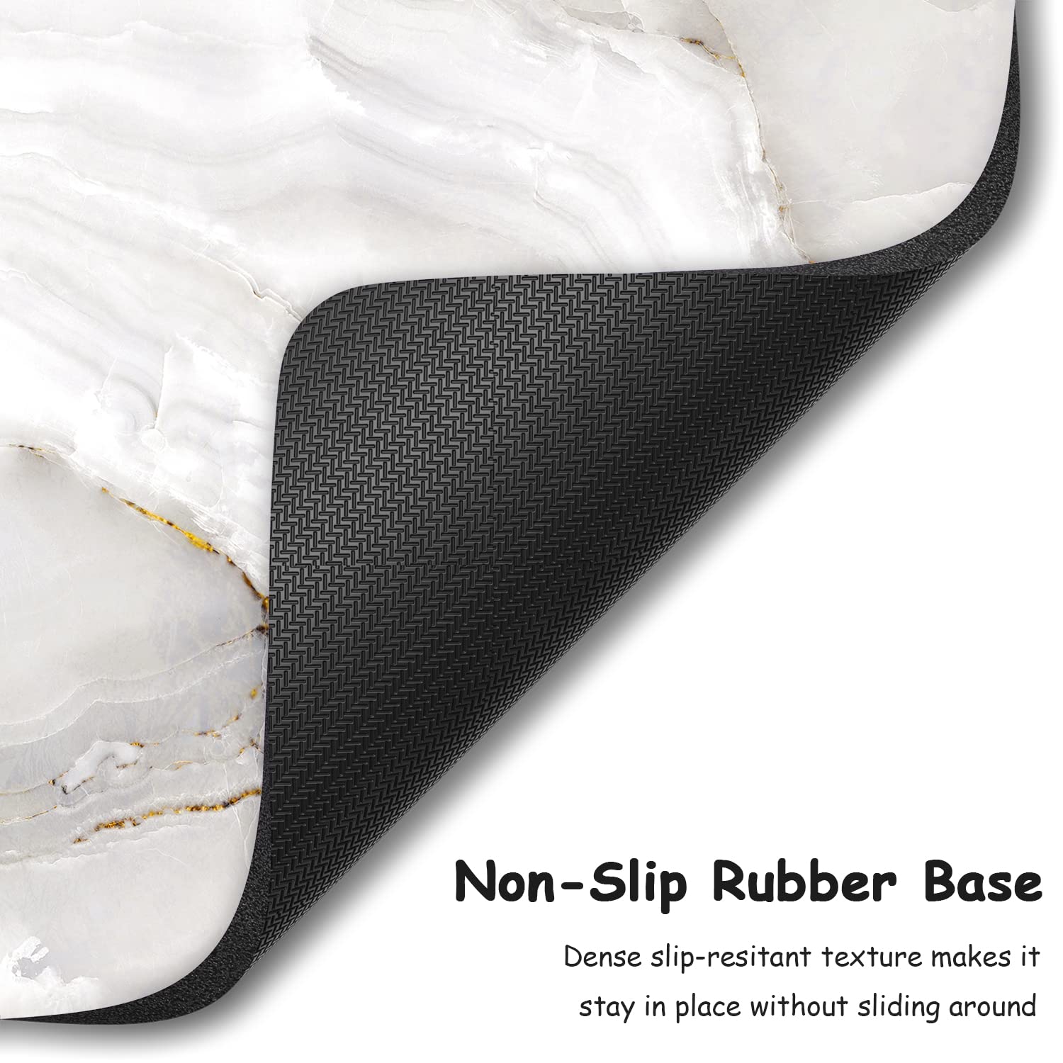 Dapesuom Small Mouse Pad 6 x 8 Inch - Mini Non-Slip Rubber Base Waterproof Mouse Mat for Wireless Mouse & Laptop - Cute White Marble Design for Women & Men - Perfect for Home Office, Gaming & Travel Use