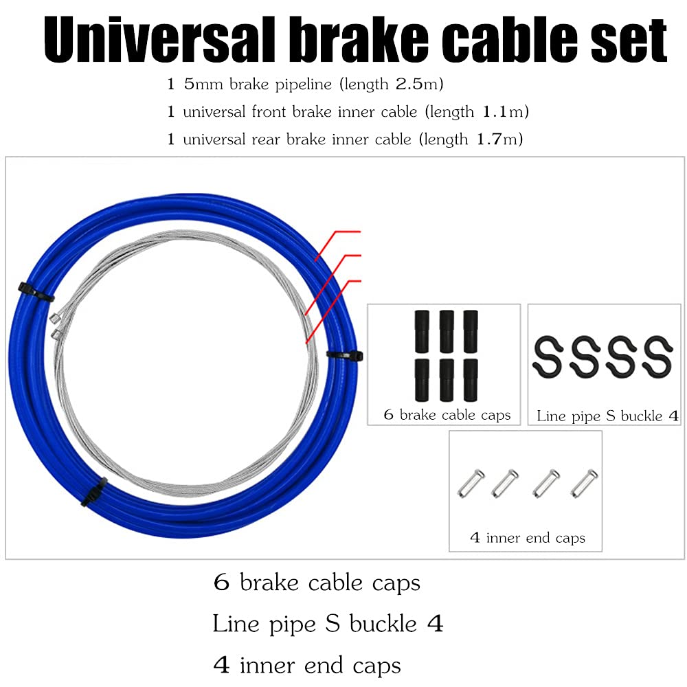 YBEKI Universal Bike Brake & Shifter Cable Kit - 2-in-1 Bicycle Cable Housing Set for Mountain Bikes, Road Bikes & MTB | Perfect for Smooth Braking & Precise Gear Shifting