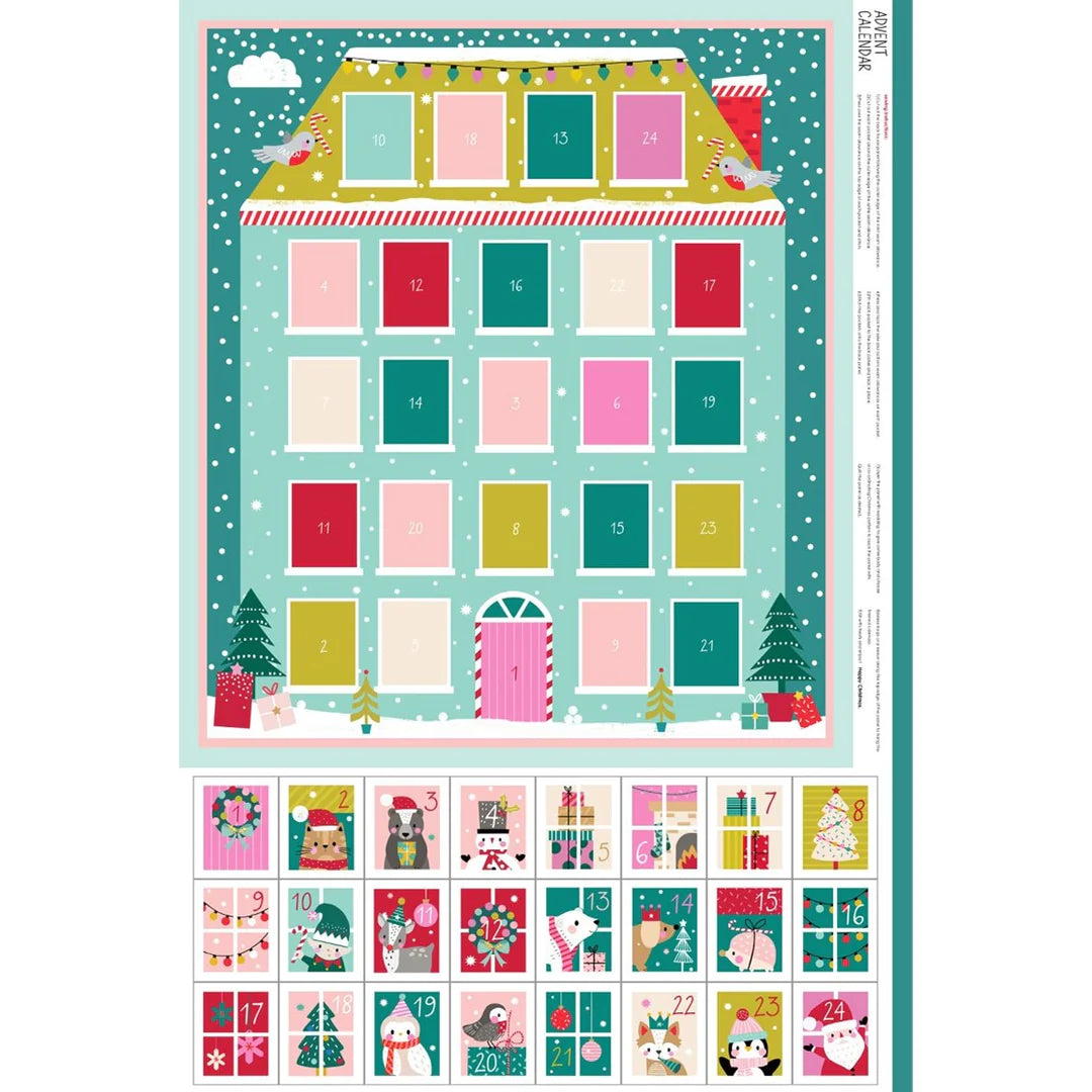 Dashwood Advent House Christmas Panel - 24 Days Countdown Calendar for Holiday Decorations | Perfect for Home, Office & Christmas Party Decor
