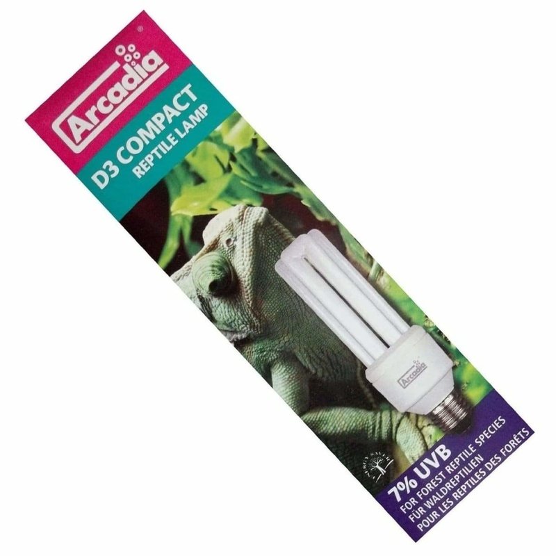 Arcadia 7% UVB D3 Compact Fluorescent Bulb 23W - Perfect for Reptile Terrariums & Amphibian Habitats