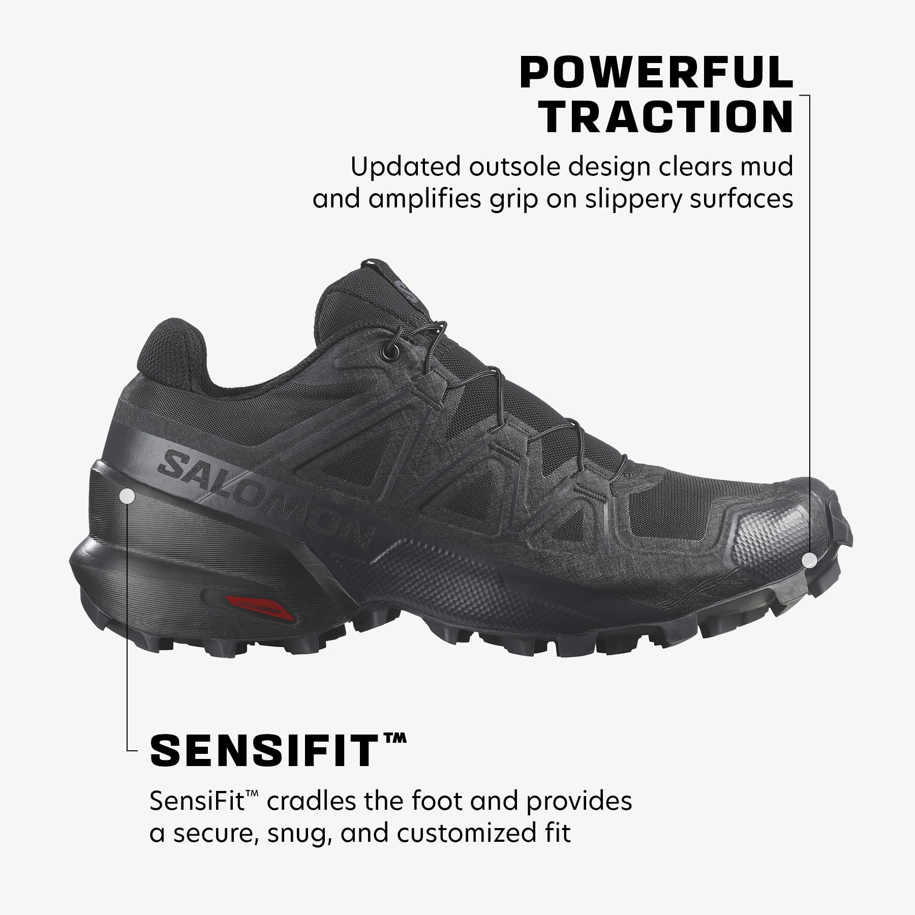 Salomon Women's Speedcross Trail Running Shoes - Lightweight Hiking Shoes for Women with Aggressive Grip | Perfect for Trail Running, Hiking & Outdoor Adventures