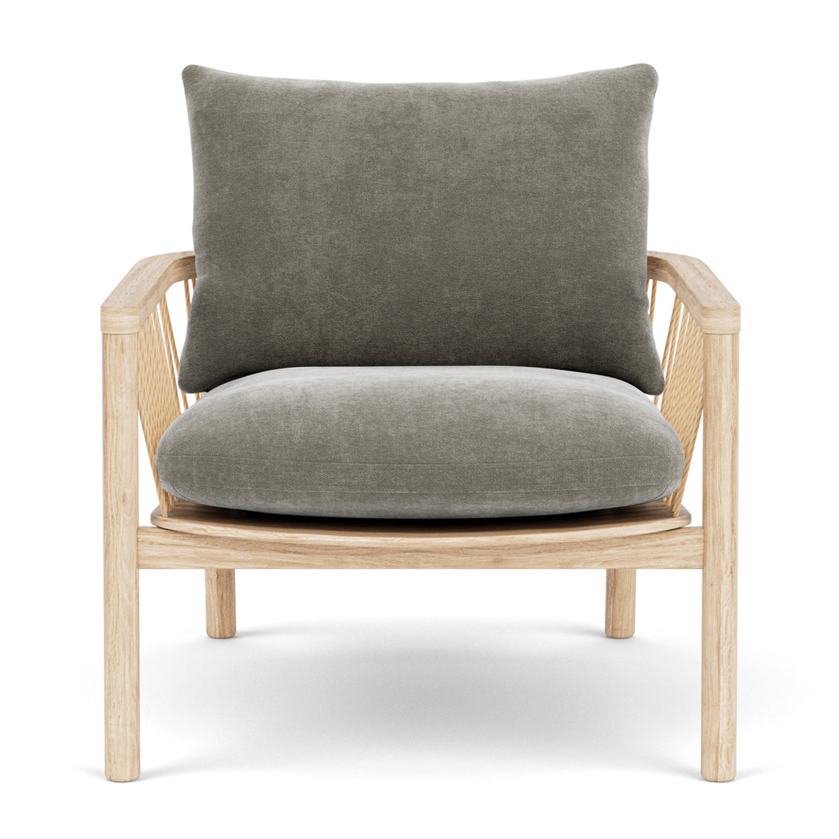 Enzo Fabric Armchair - Modern Upholstered Accent Chair for Living Room, Bedroom & Office - Comfortable Lounge Chair with Sturdy Wooden Legs - Perfect for Relaxing, Reading & Decorating