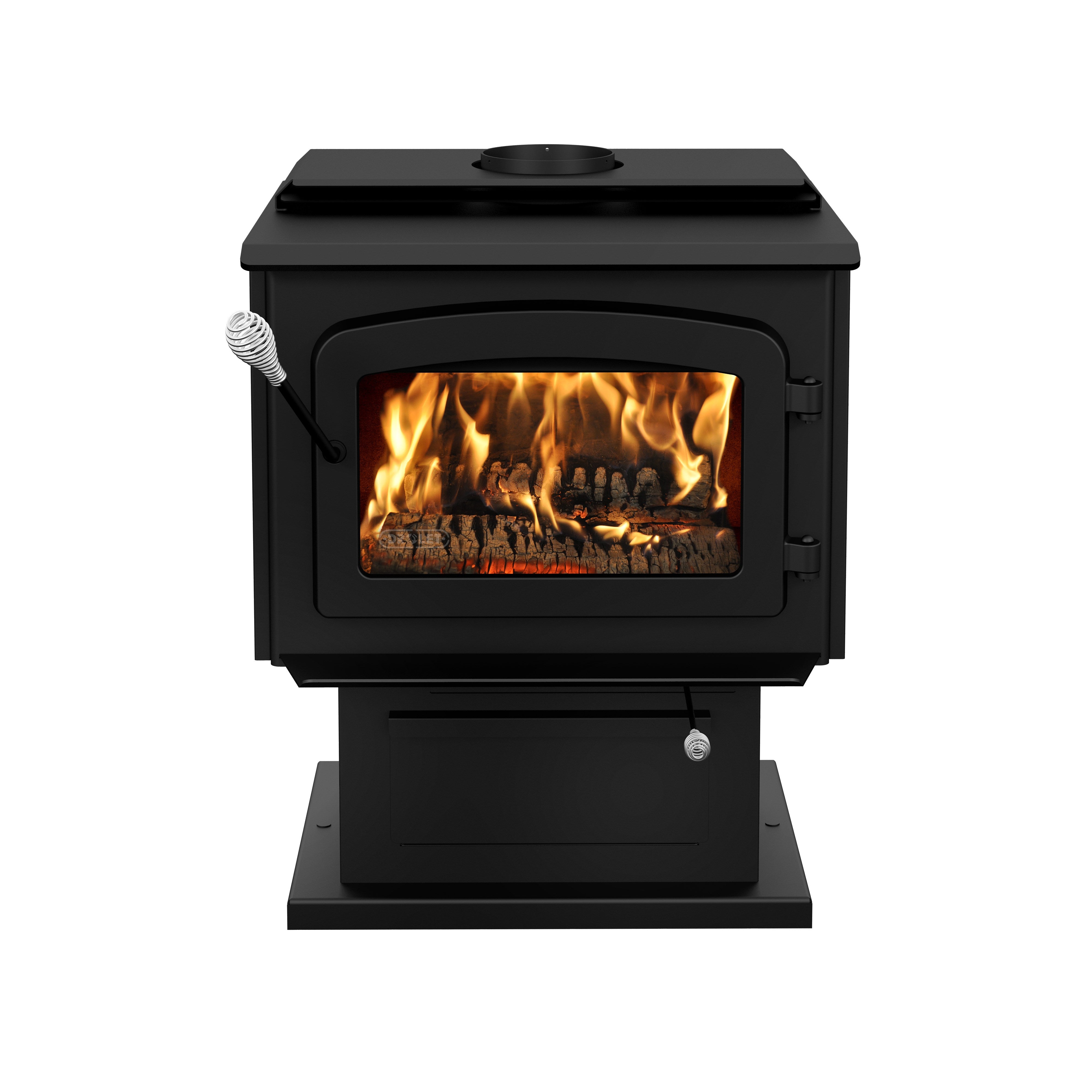 Drolet Escape 1800 EPA Certified Wood Burning Stove with Black Door - Model DB03102 - Perfect for Cabin, Home Heating & Outdoor Use