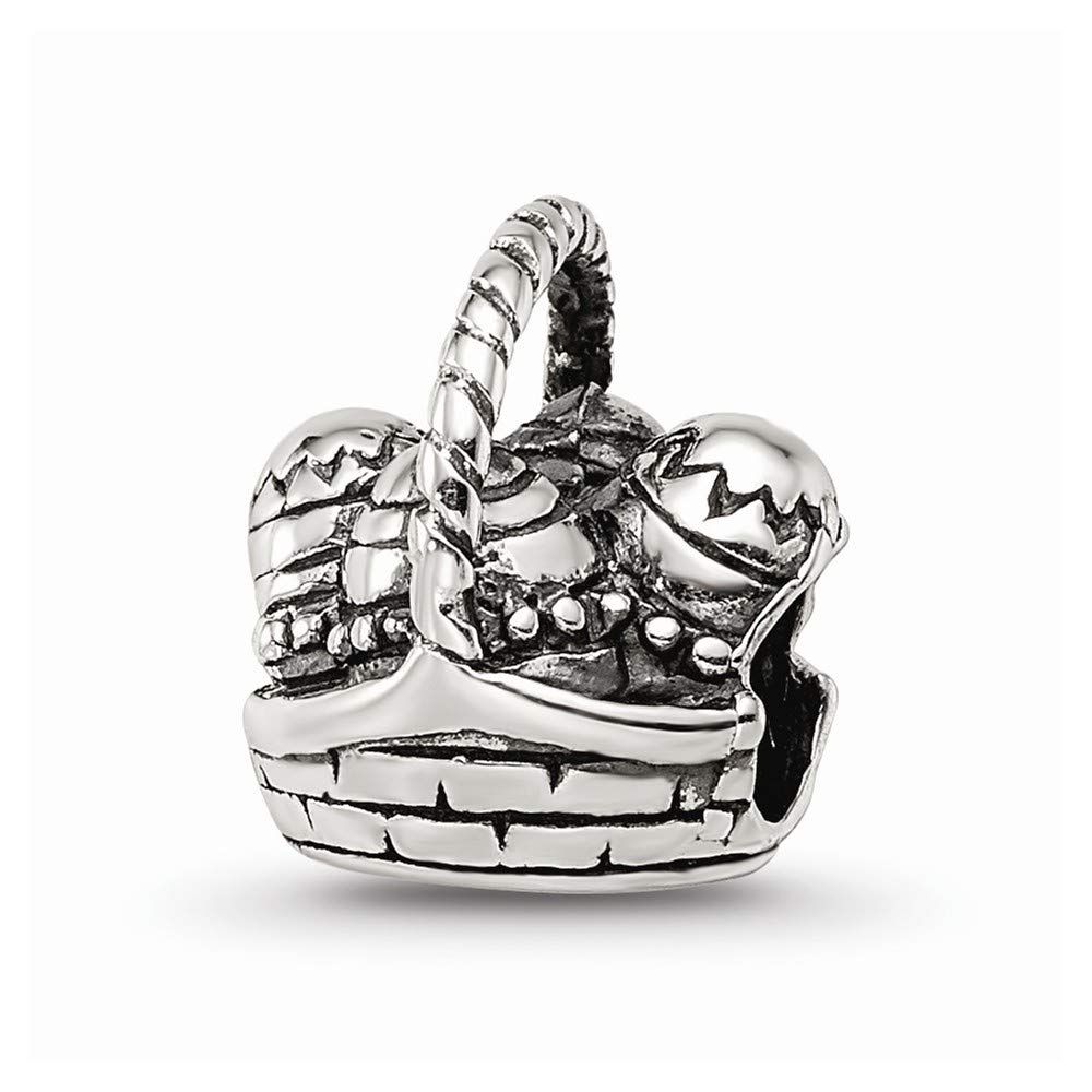 925 Sterling Silver Easter Basket Beads - Sparkling Reflections for DIY Jewelry & Holiday Decorations - Perfect for Easter Crafts, Gift Making & Spring Celebrations