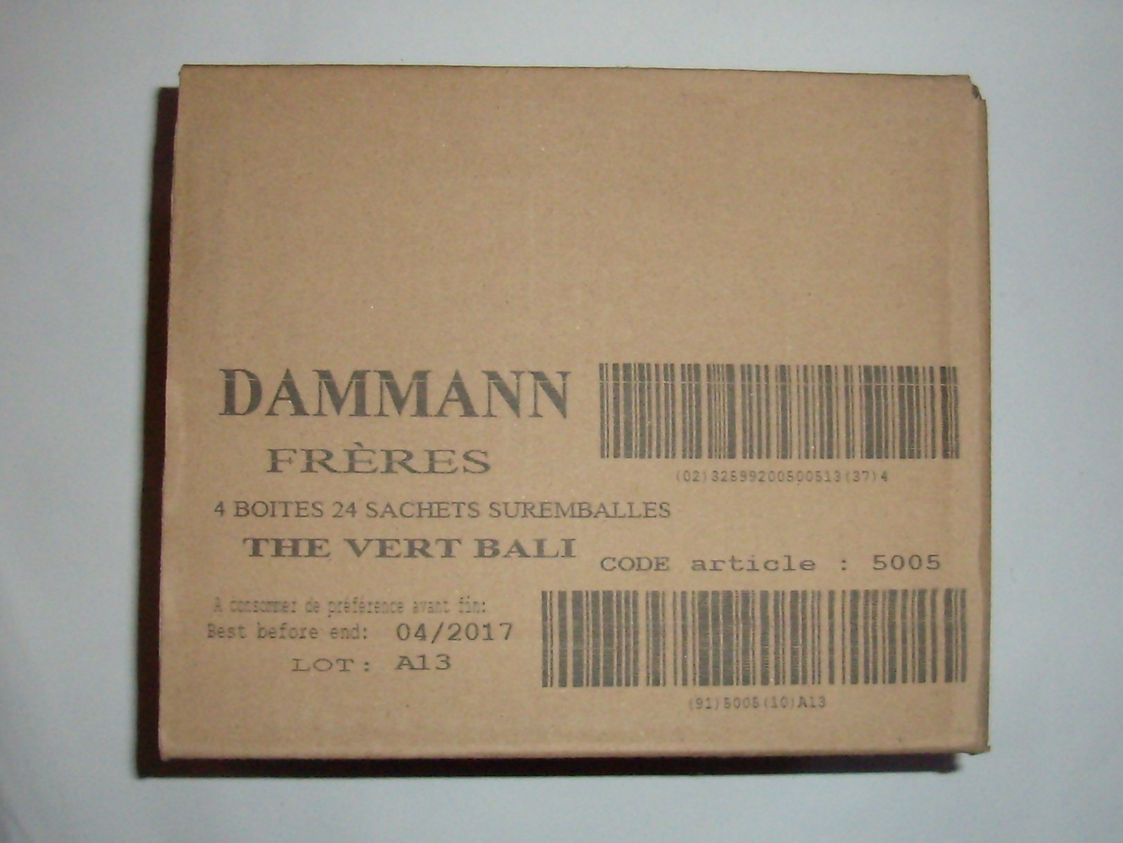 DAMMANN FRERES Premium BALI Tea - 4 x 24 Individually Wrapped Crystal Enveloped Tea Bags - Perfect for Gifting, Afternoon Tea & Relaxation Moments