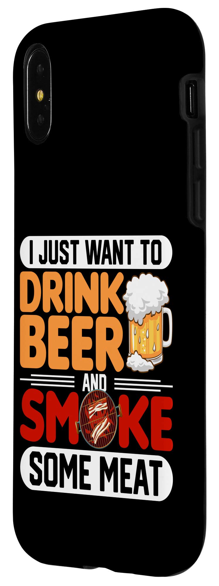 Funny BBQ Pit Master iPhone X/XS Case - Beer & Meat Grilling Design - Perfect for Outdoor BBQs, Parties, and Grill Enthusiasts