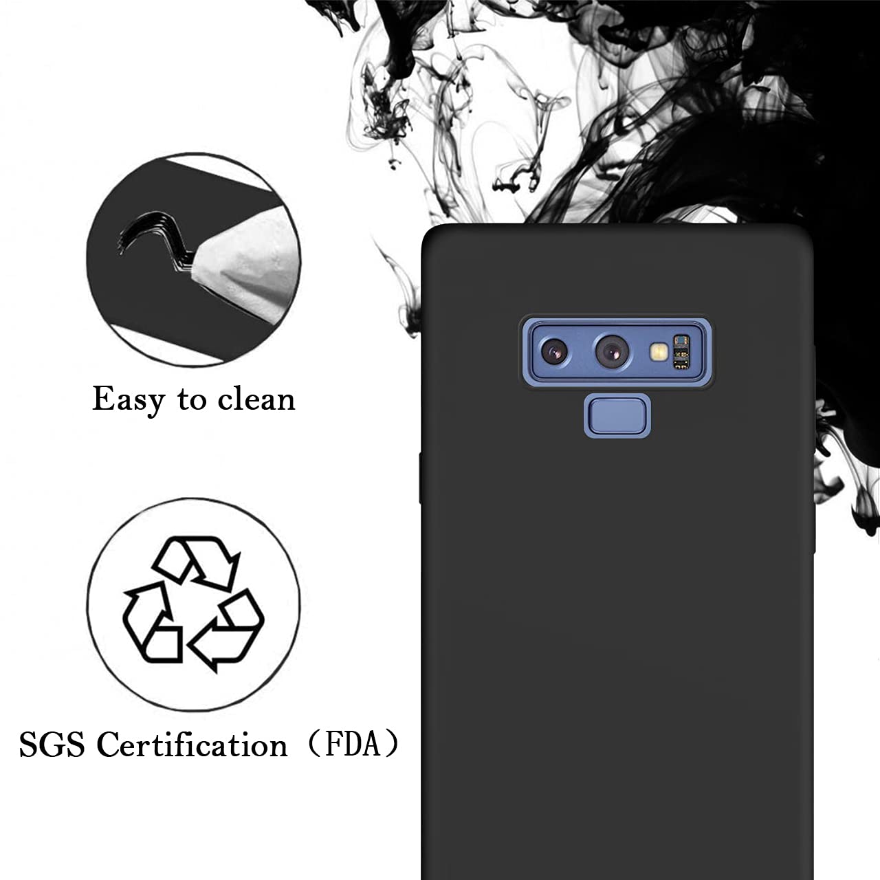 Custom Samsung Galaxy Note9 Phone Case - Personalized Photo & Text Name - Anti-Scratch Shock-Resistant Soft TPU Protective Cover (Black) - Perfect for Everyday Use, Travel & Gift Giving