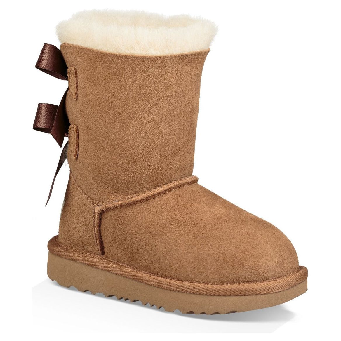 UGG Toddler's Bailey Bow II Boot in Chestnut - Warm Winter Snow Boots for Kids, Perfect for Outdoor Play & Cold Weather