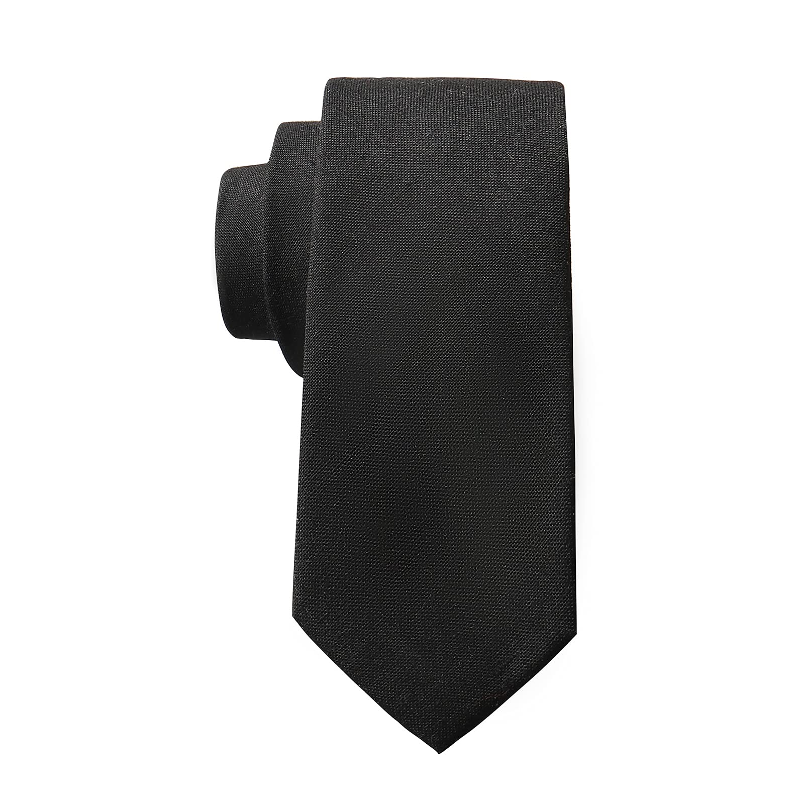 HOULIFE Men's Skinny Ties - Solid Color & Cotton Stripe Slim Neckties for Wedding, Business, Party | Formal & Casual Wear for Office, Interviews, and Special Occasions