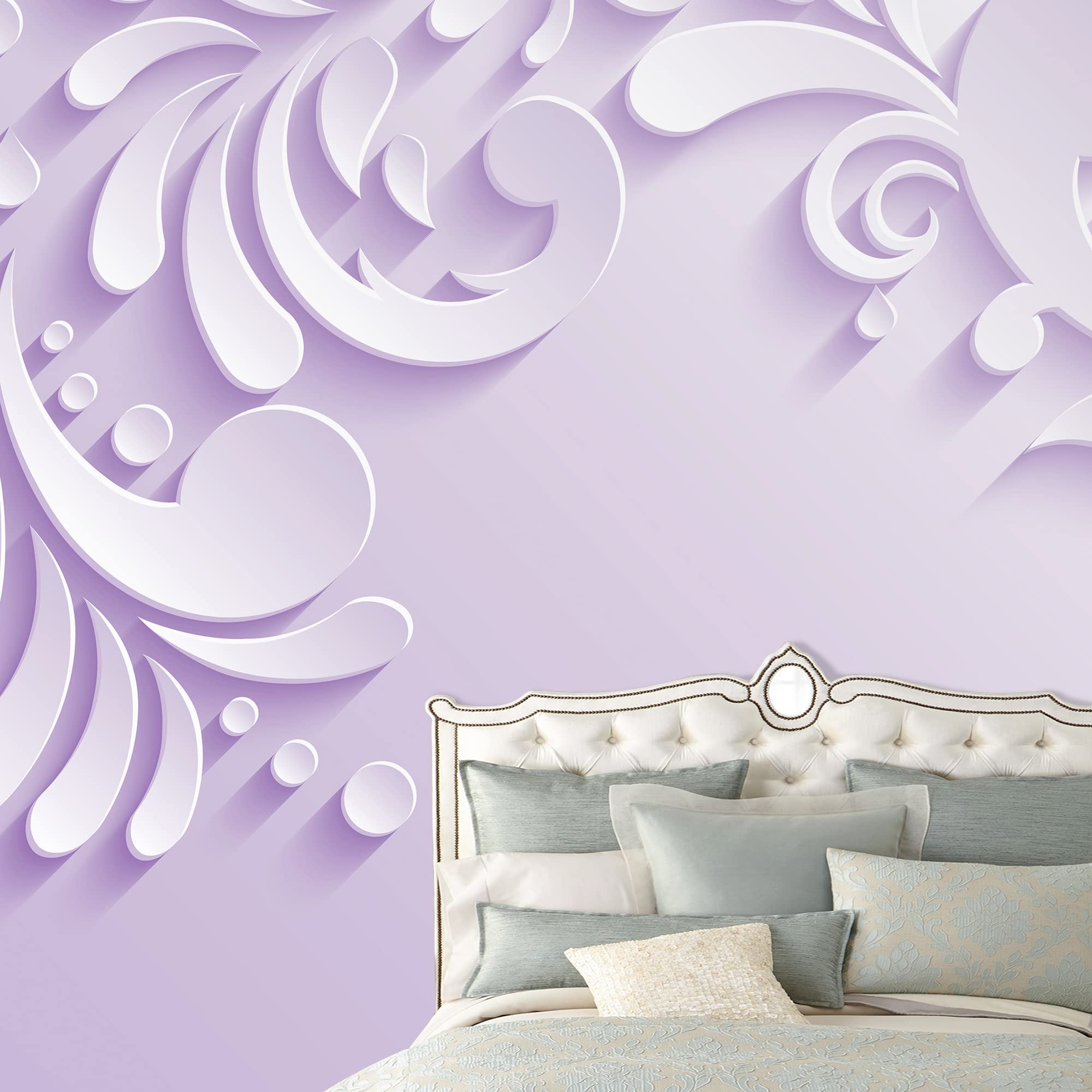 3D Floral Wall Murals for Bedroom - Removable Peel and Stick Wallpaper (100x144 inches) - Perfect for Home Decor, Nursery, Dorm Room & Office Accent Wall