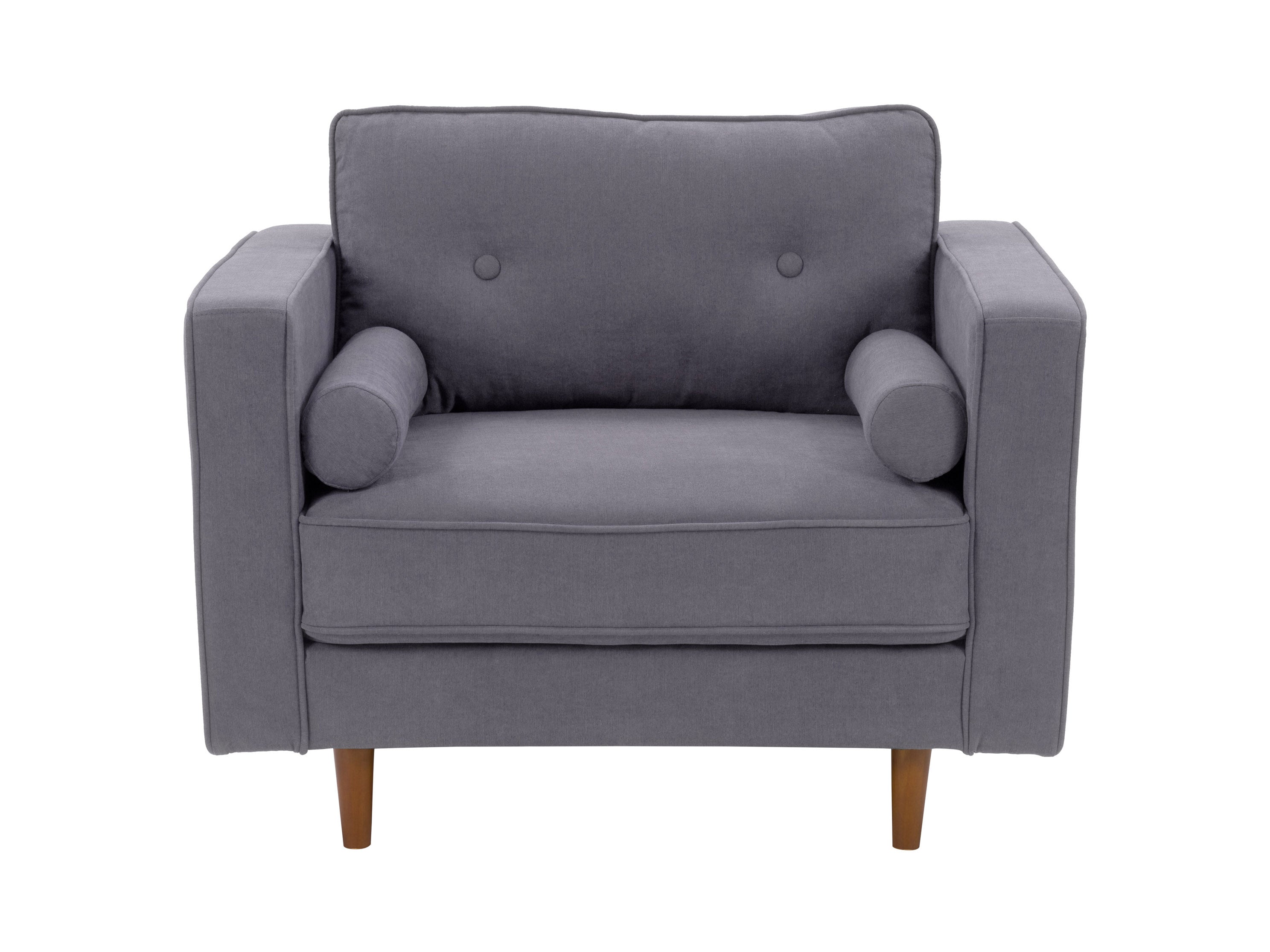 Modern 4-Piece Grey Living Room Sofa Set - Comfortable Sectional Couch with Pillows for Small Spaces, Apartments & Home Theater