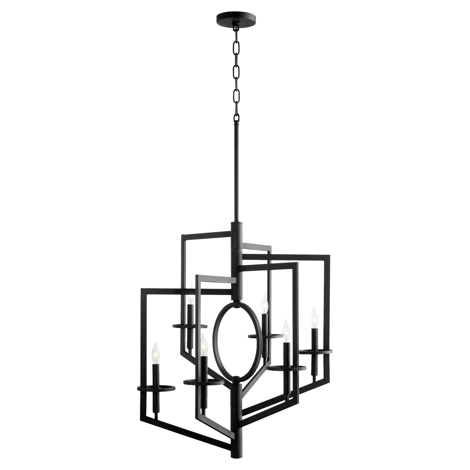 Cyan Design 11389 Oxalis Chandelier in Noir - Modern Black Crystal Ceiling Light Fixture for Dining Room, Bedroom & Living Room Decor