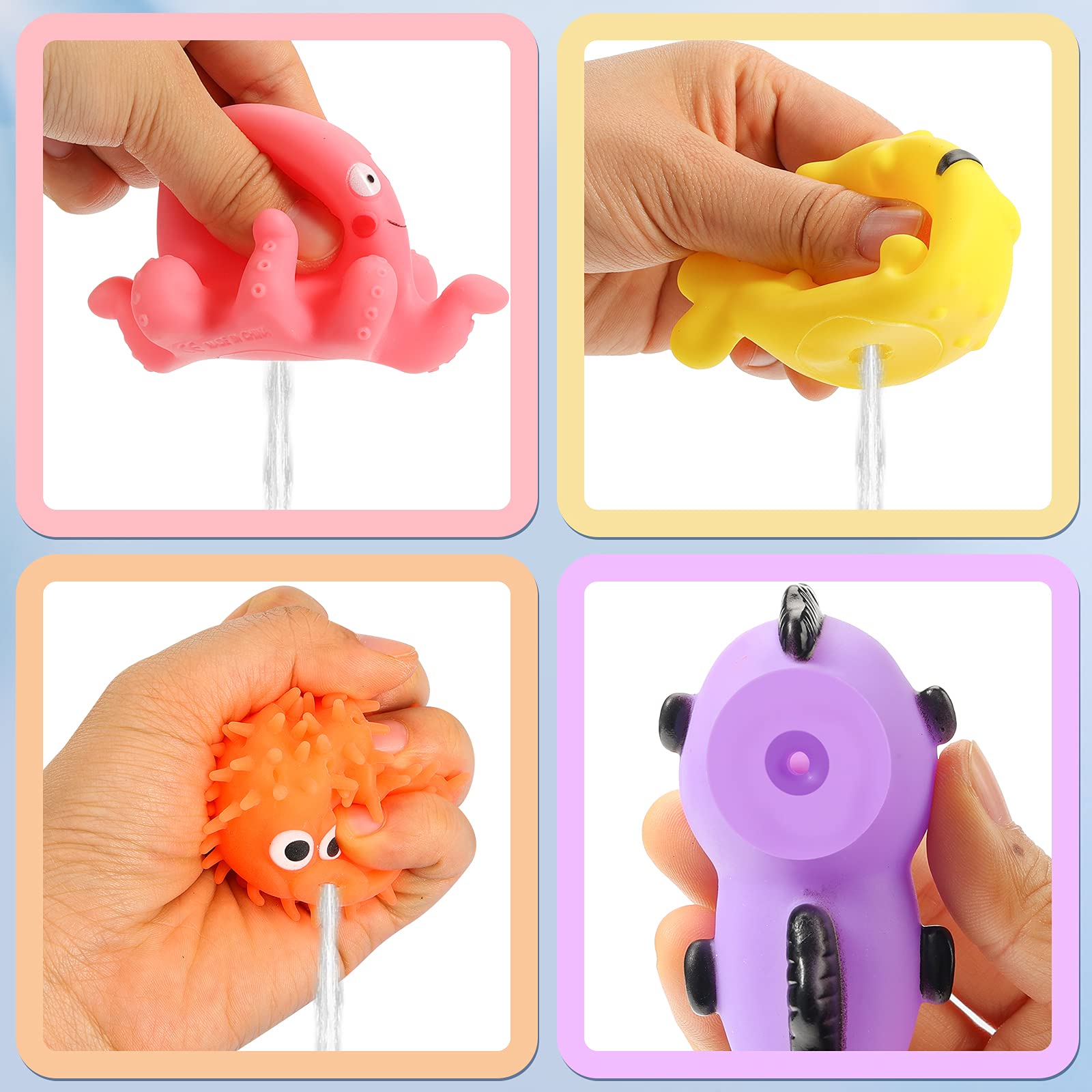 **Shindel 16PCS Bath Toys for Toddlers - Floating Animal Pool Toys Set with Fishing Net & Clockwork Swimming Toys | Fun Bath Time & Pool Play for Kids Ages 2-4, Infant Girls & Boys | Perfect for Bathtub, Swimming Pool & Outdoor Water Play**