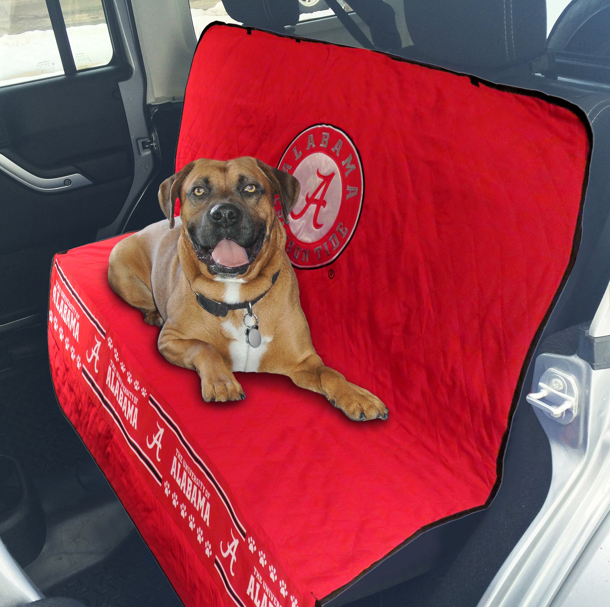 Alabama Crimson Tide Pet Car Seat Cover for Dogs & Cats - Durable, Non-Slip Protection for Your Vehicle - Perfect for Game Day, Road Trips & Daily Commutes