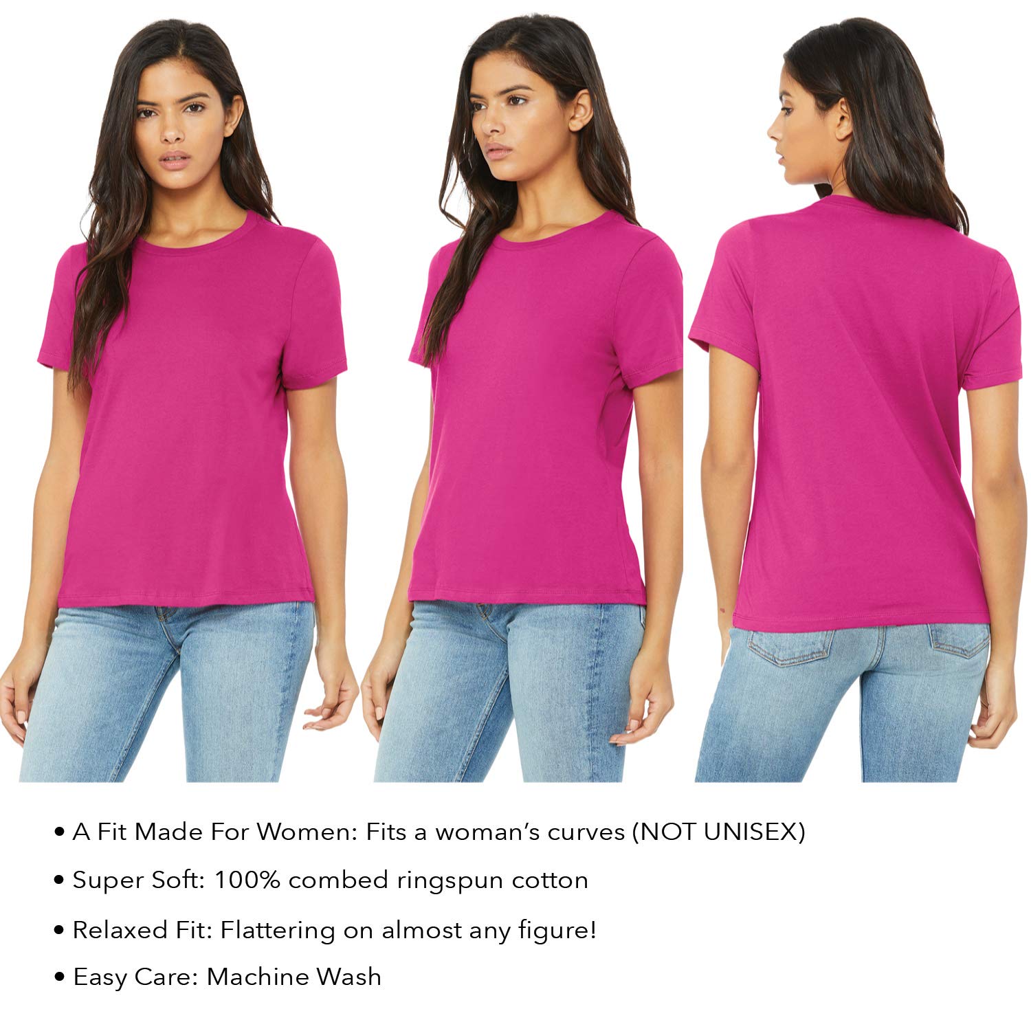 Women's Pink Birthday T-Shirt - Magenta Birthday Tee for Women - Hot Pink Party Outfit for Birthday Celebrations & Girls Night Out