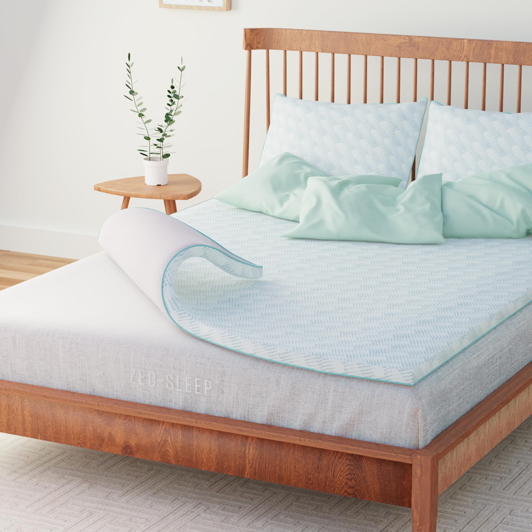 1.5 Inch Firm to Extra Firm Memory Foam Mattress Topper with Removable Cover - Full Size Bed Topper for Overweight Sleepers & Back Pain Relief - Enhanced Support & Pressure Relief for Side, Back & Stomach Sleepers - Perfect for Guest Beds, Dorm Rooms & Home Use