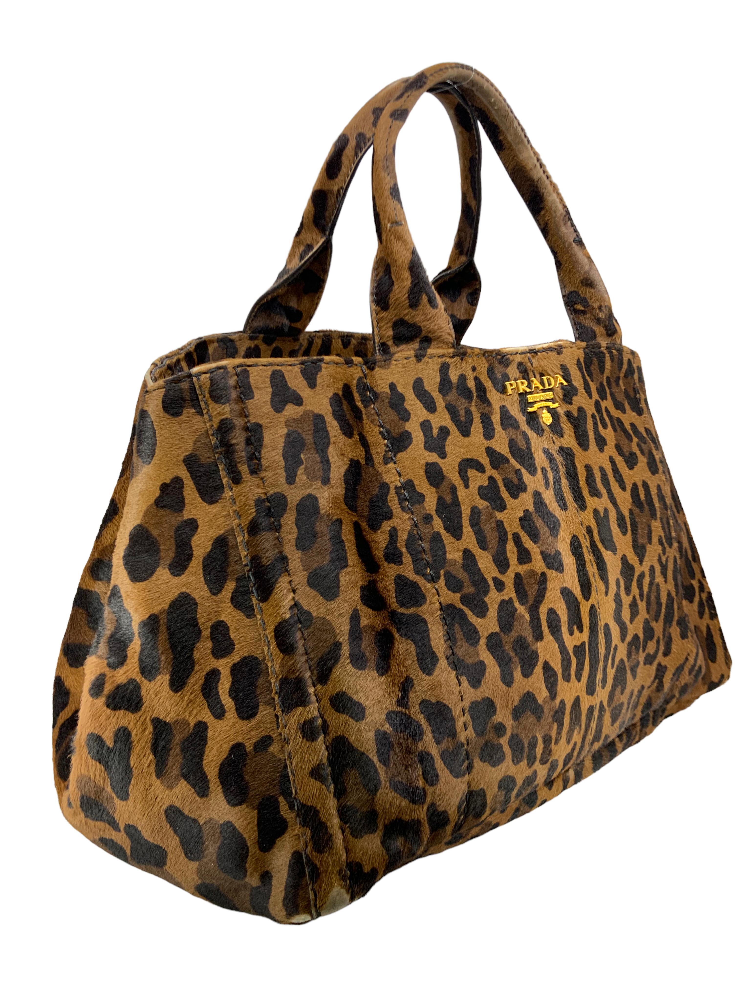 PRADA Cavallino Calf Hair Large Tote Bag for Women - Luxury Designer Handbag for Work, Travel & Everyday Use