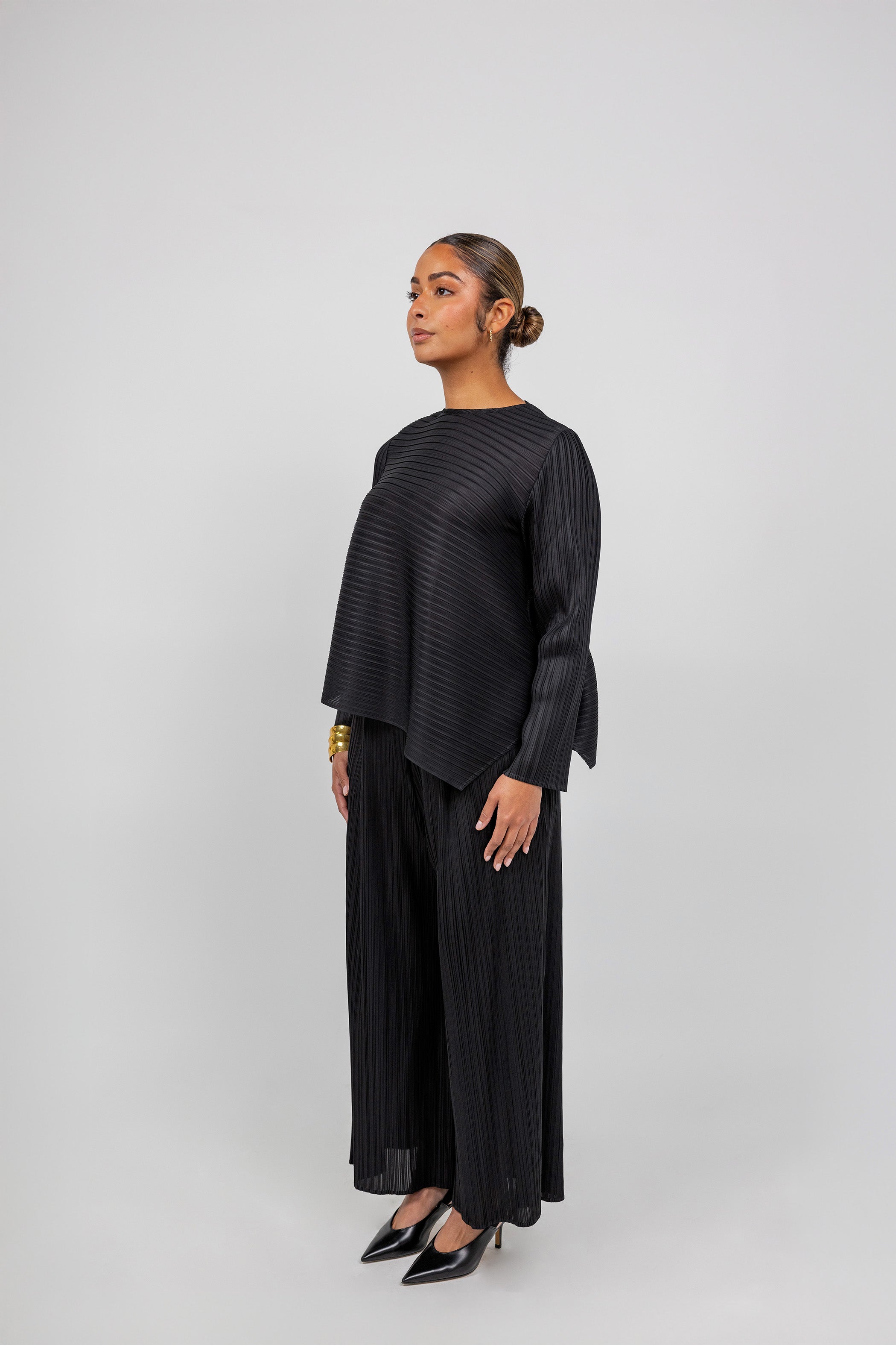 Stylish Pleated Asymmetric Tops for Women - Trendy Ruffled Blouse for Casual & Party Wear - Perfect for Date Night, Office & Special Occasions