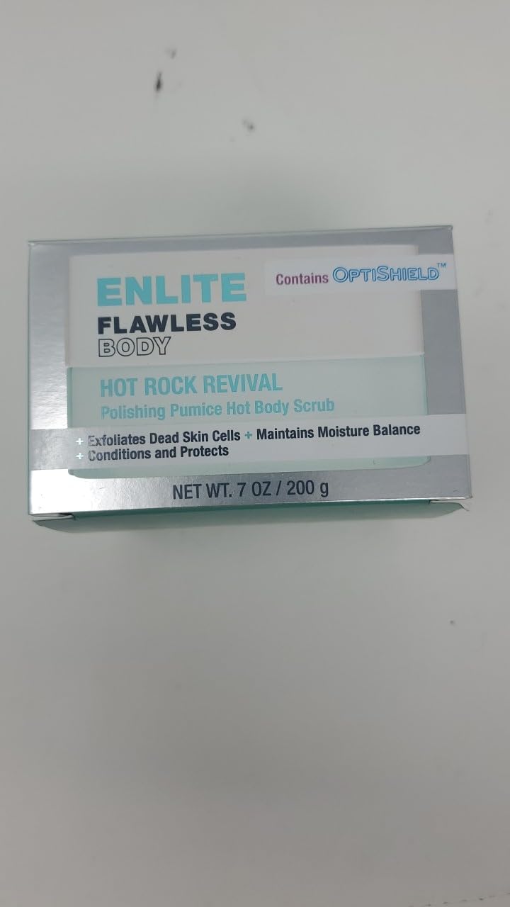 Enlite Flawless Body HOT ROCK REVIVAL Exfoliating Pumice Stone Body Scrub - 7 oz for Smooth Skin - Perfect for Spa Day, Pedicures & At-Home Skincare Routine