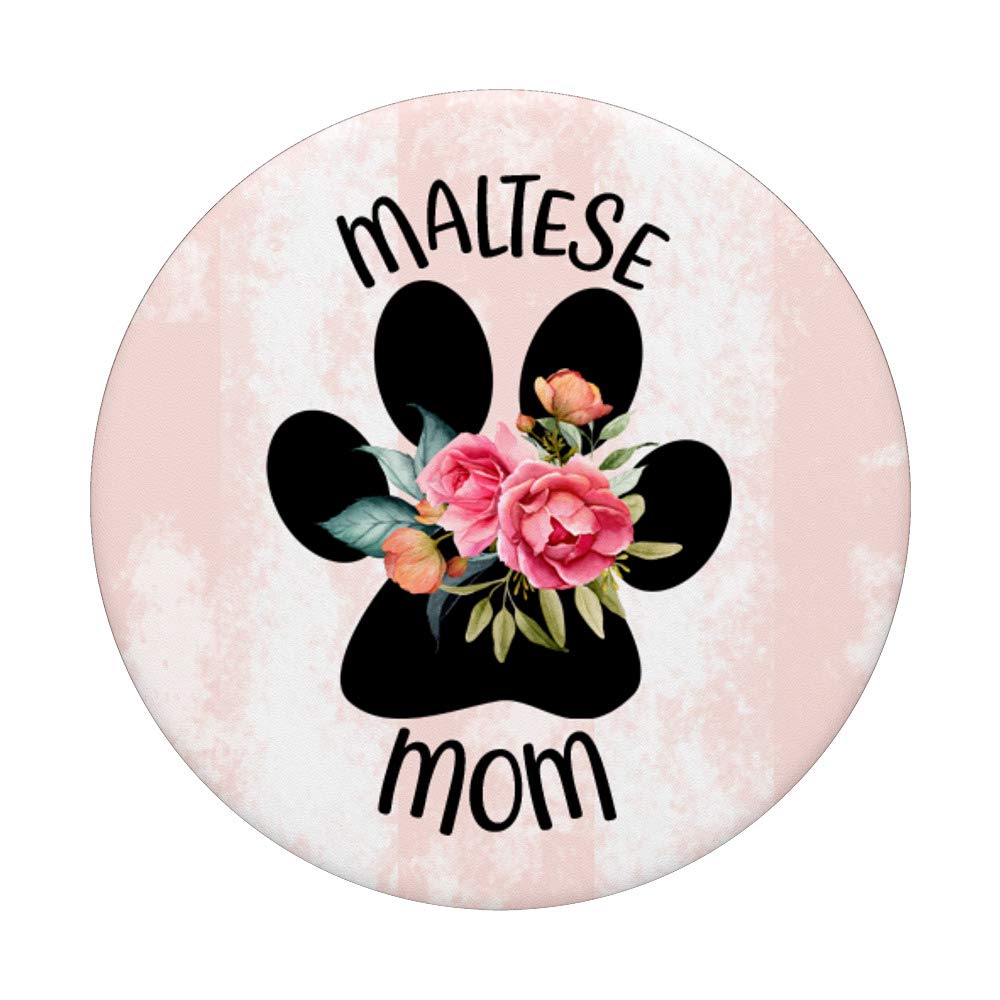 Swappable Maltese Mom PopSocket Grip for Phones & Tablets - Perfect for Secure Holding, Stand, and Stylish Customization