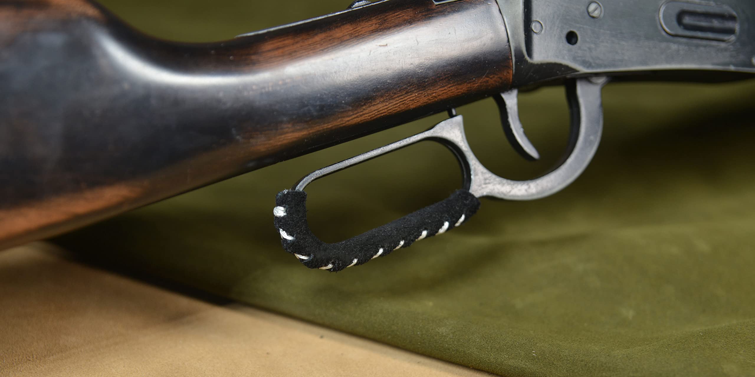 Premium Soft Leather Gun Lever Wrap for Lever Action Shotguns & Rifles - Compatible with Henry, Winchester, Marlin - Hunting, Shooting, Outdoor Sports Accessory