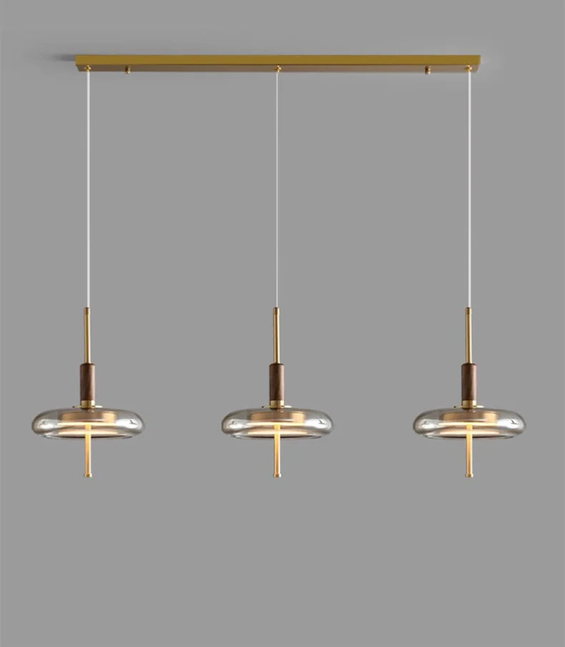Nimbus Loft Modern Glass Pendant Light - Stylish Hanging Lamp for Kitchen Island, Dining Room, and Living Room Decor