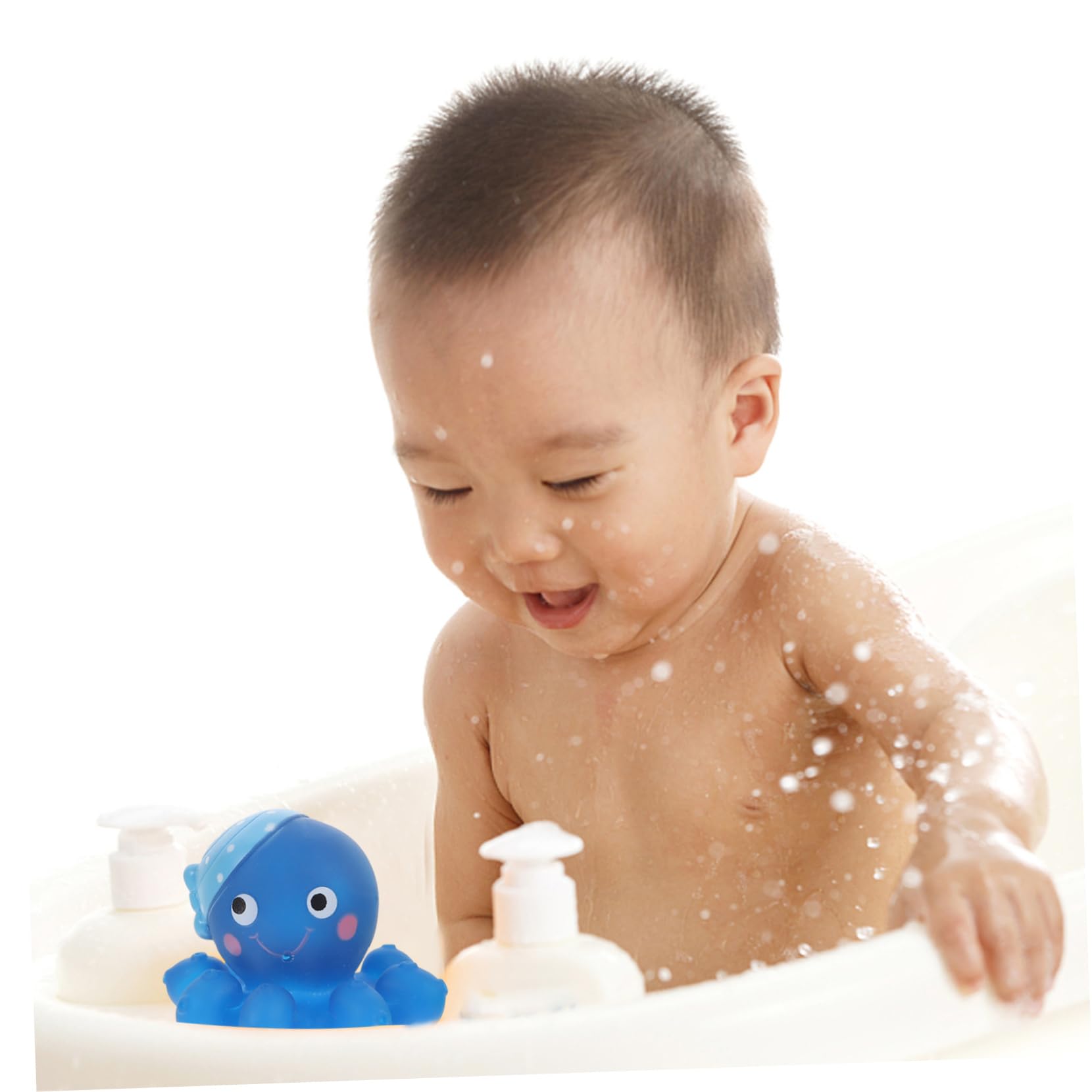 VICASKY 6-Piece Bath Toys Set for Kids - Fun Vinyl Bathtub Toys for Toddlers & Children - Perfect for Bath Time Play, Sensory Learning & Water Play Activities
