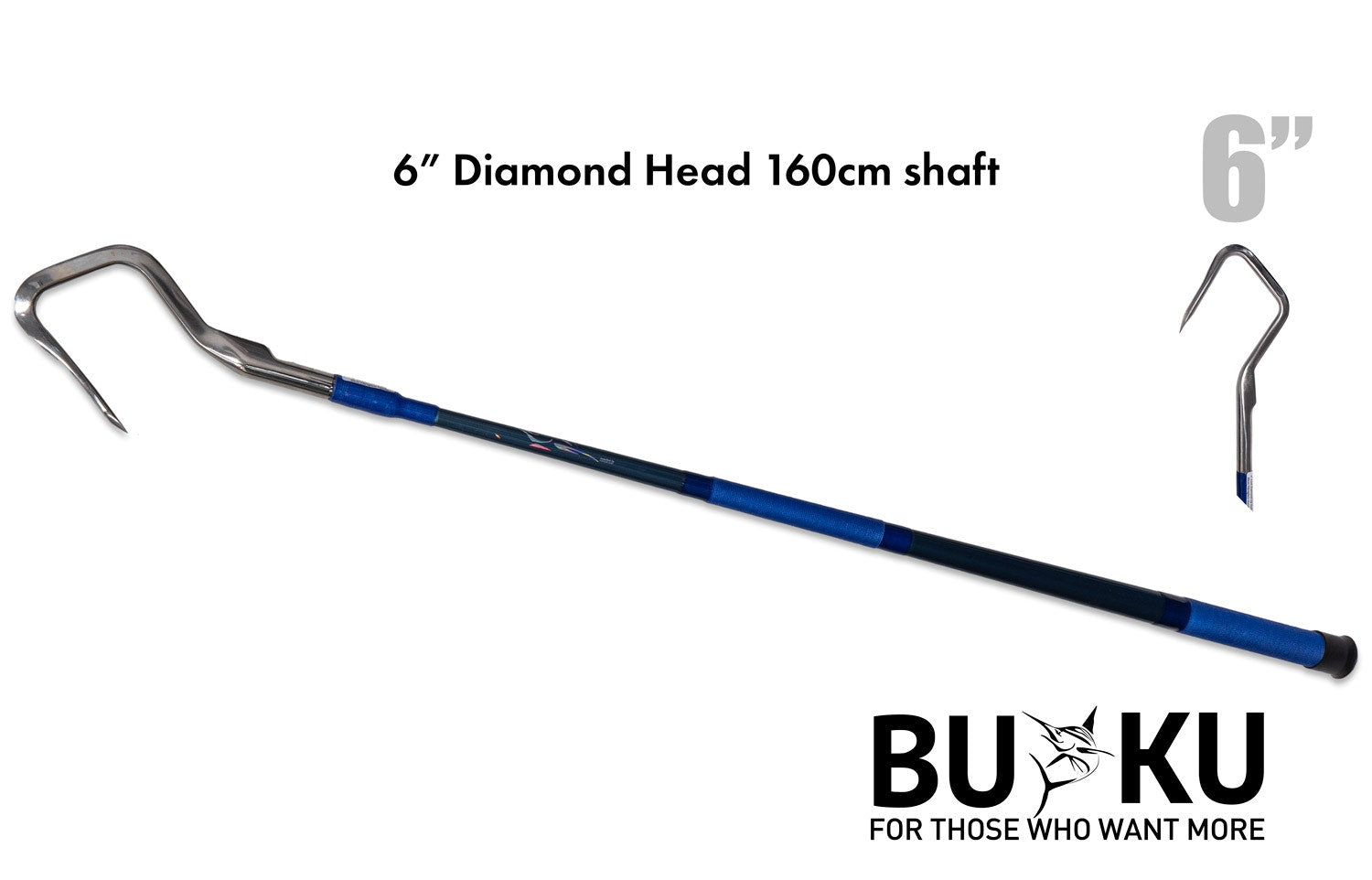 Premium Diamond Head Gaff for Fishing - Heavy Duty Saltwater Fishing Hook with Sharp Stainless Steel Point - Perfect for Deep Sea, Offshore, and Big Game Fishing