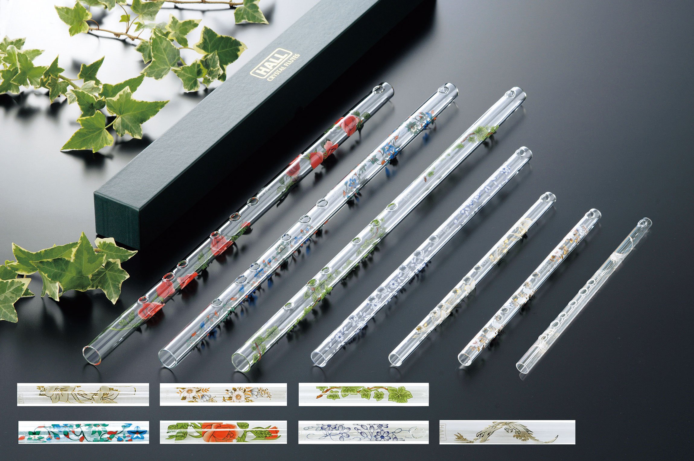 Hall Crystal Flute 12202 - Professional D Key Inline Glass Flute with Clear Tone - Perfect for Orchestras, Solo Performances & Music Classrooms