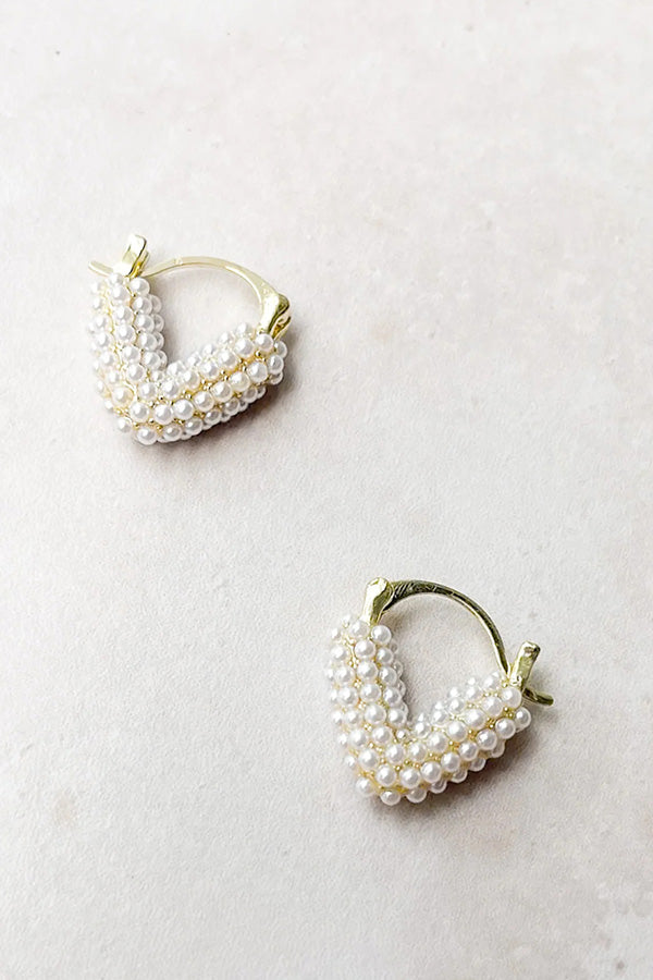 Elegant Sweet Pearl Heart Earrings for Women - Romantic Gift for Valentine's Day, Anniversary & Date Night