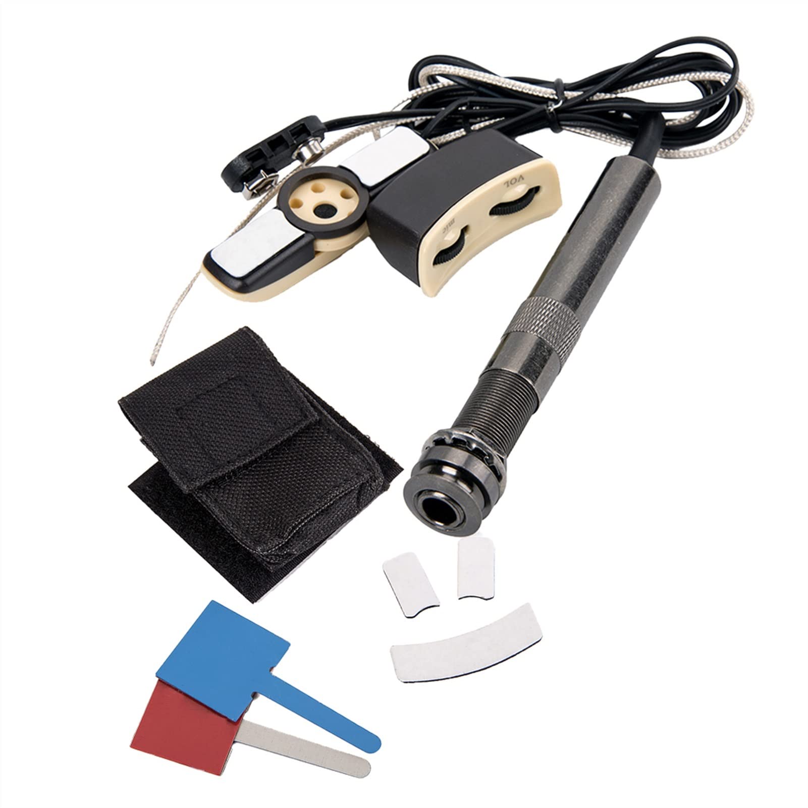 Acoustic Guitar Pickup - Piezo Soundhole Pickup with Preamp & Endpin Plug for Folk & Acoustic Guitars | Perfect for Live Performances & Recording