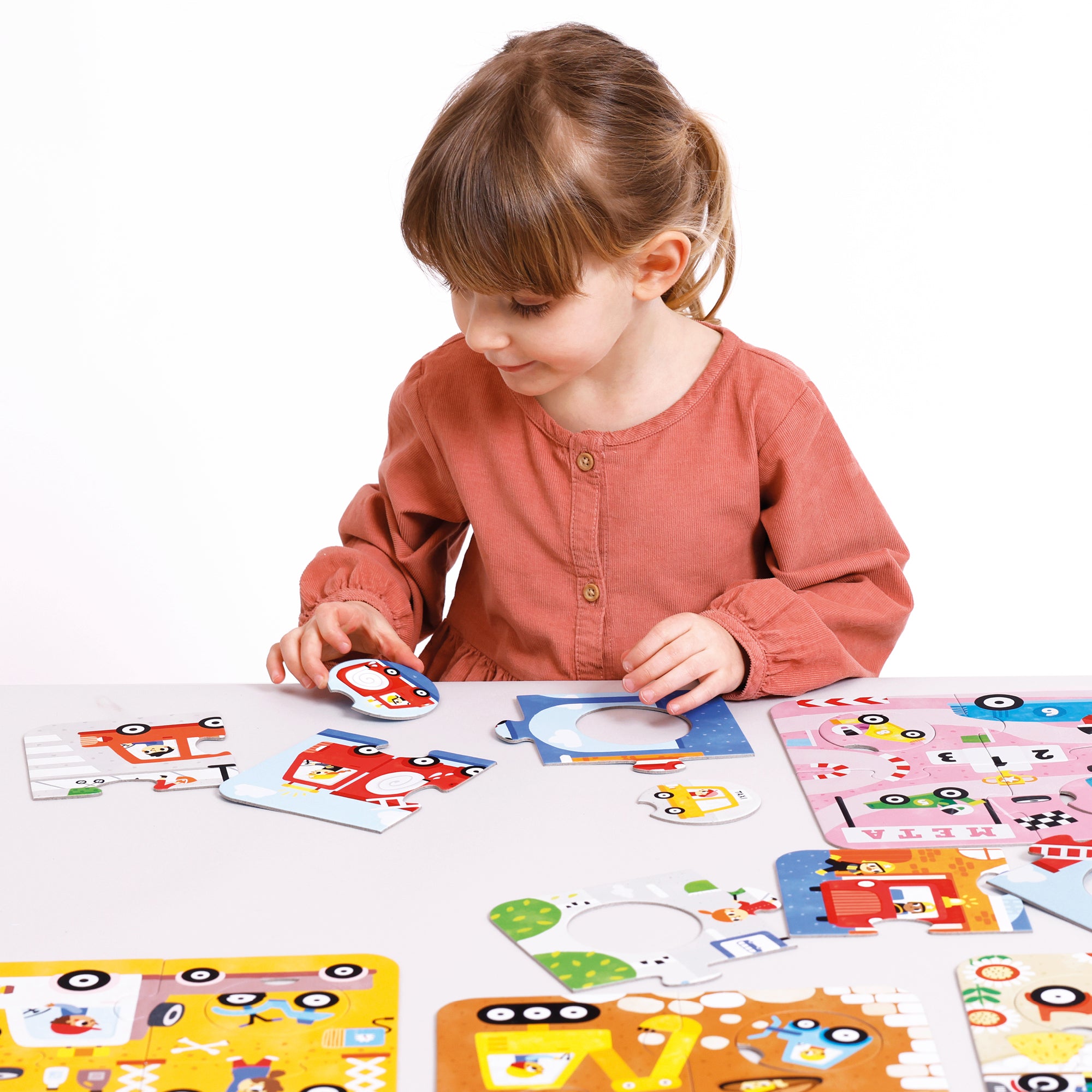 Banana Panda Educational Vehicle Adventure Puzzle Set - 6 Piece Learning Toy for Kids | Perfect for Preschool & Homeschool Activities