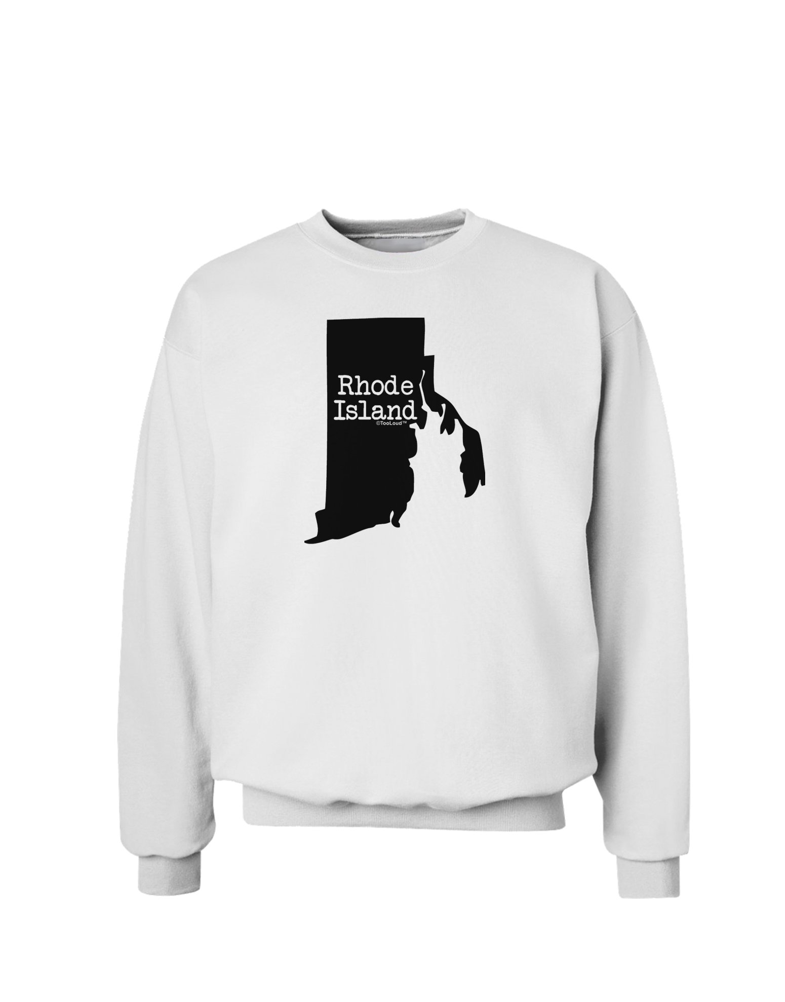 Rhode Island USA Shape Sweatshirt - Comfortable Unisex Pullover Hoodie for Travel & College Pride | Perfect Gift for State Lovers & Tourists