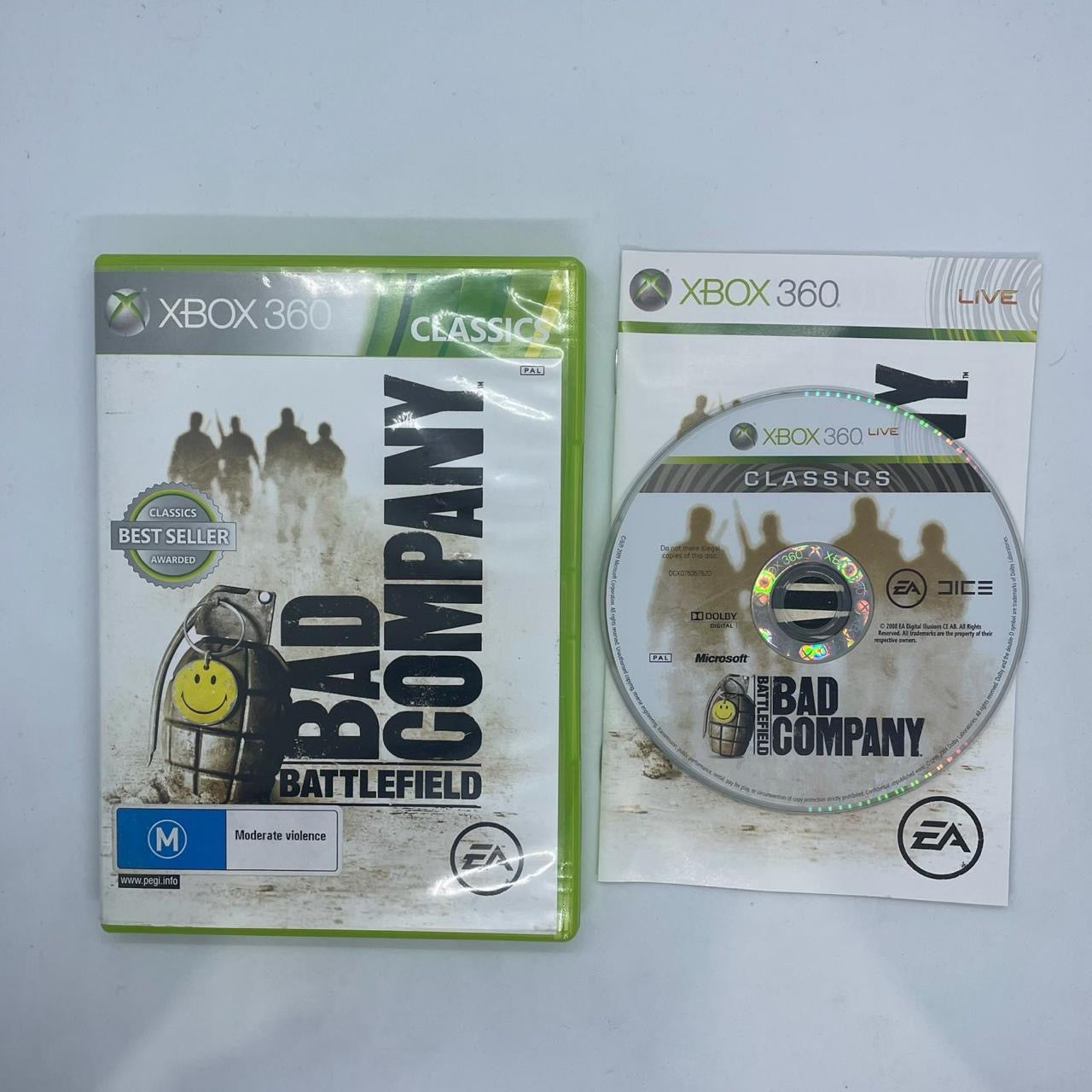 Battlefield Bad Company - Xbox 360 Video Game with Manual (PAL Version) | First-Person Shooter Action for Multiplayer & Single-Player Gaming