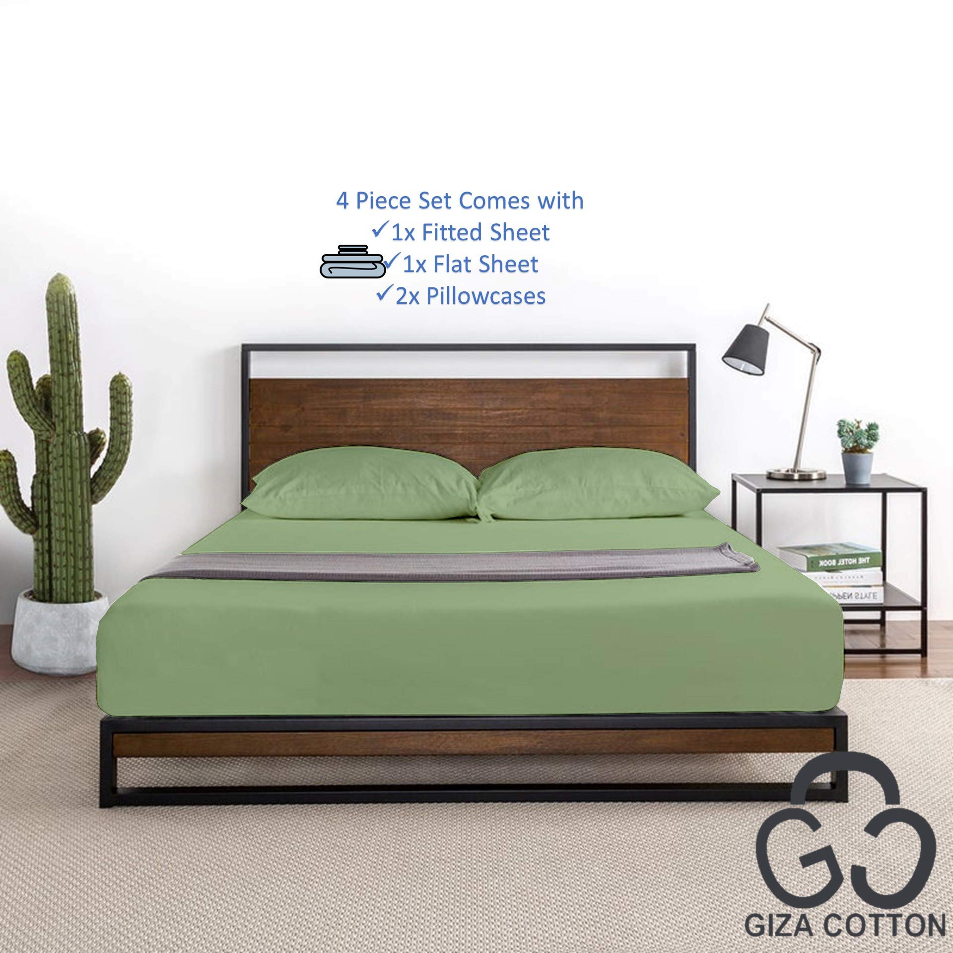 100% Certified Giza Egyptian Long Staple Cotton 4-Piece 15