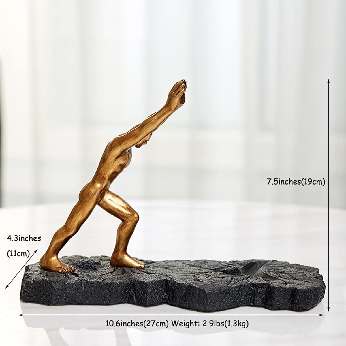 Creative Man-Shaped Wine Bottle Holder Sculpture - Tabletop Wine Rack with Base for Kitchen, Bar & Dining Room Decor - Unique Wine Storage & Display for Home Decor