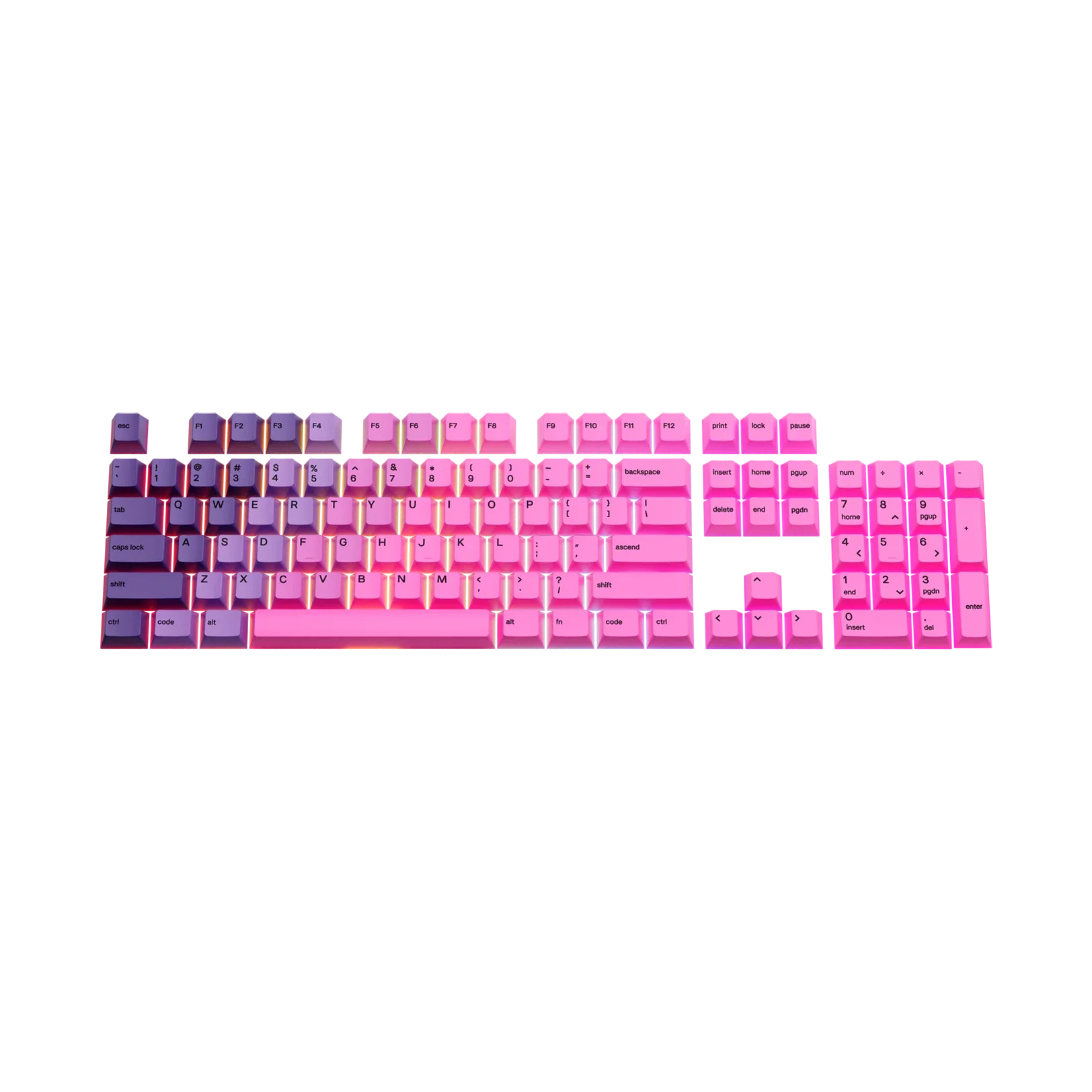 Nebula DE Keycaps for Mechanical Keyboards - Custom Gaming & Typing Keycaps for PC, Mac, Laptop (Perfect for Gamers, Programmers & Enthusiasts)