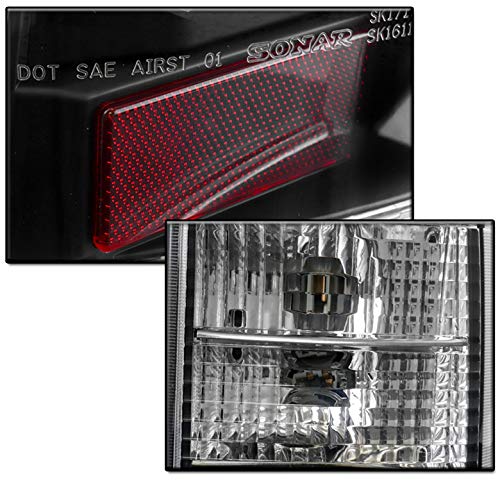 High-Quality LED Tail Brake Lights Rear Lamps - Black - Compatible With 2003-2006 Scion xB - Perfect for Night Driving & Enhanced Safety