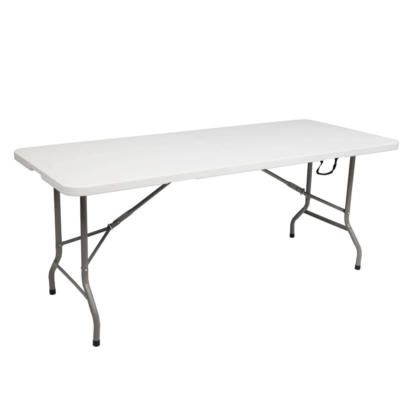 6FT Outdoor Folding Table - Heavy Duty Portable Picnic Table for Backyard, Camping, Patio & BBQ - Waterproof & Rustproof